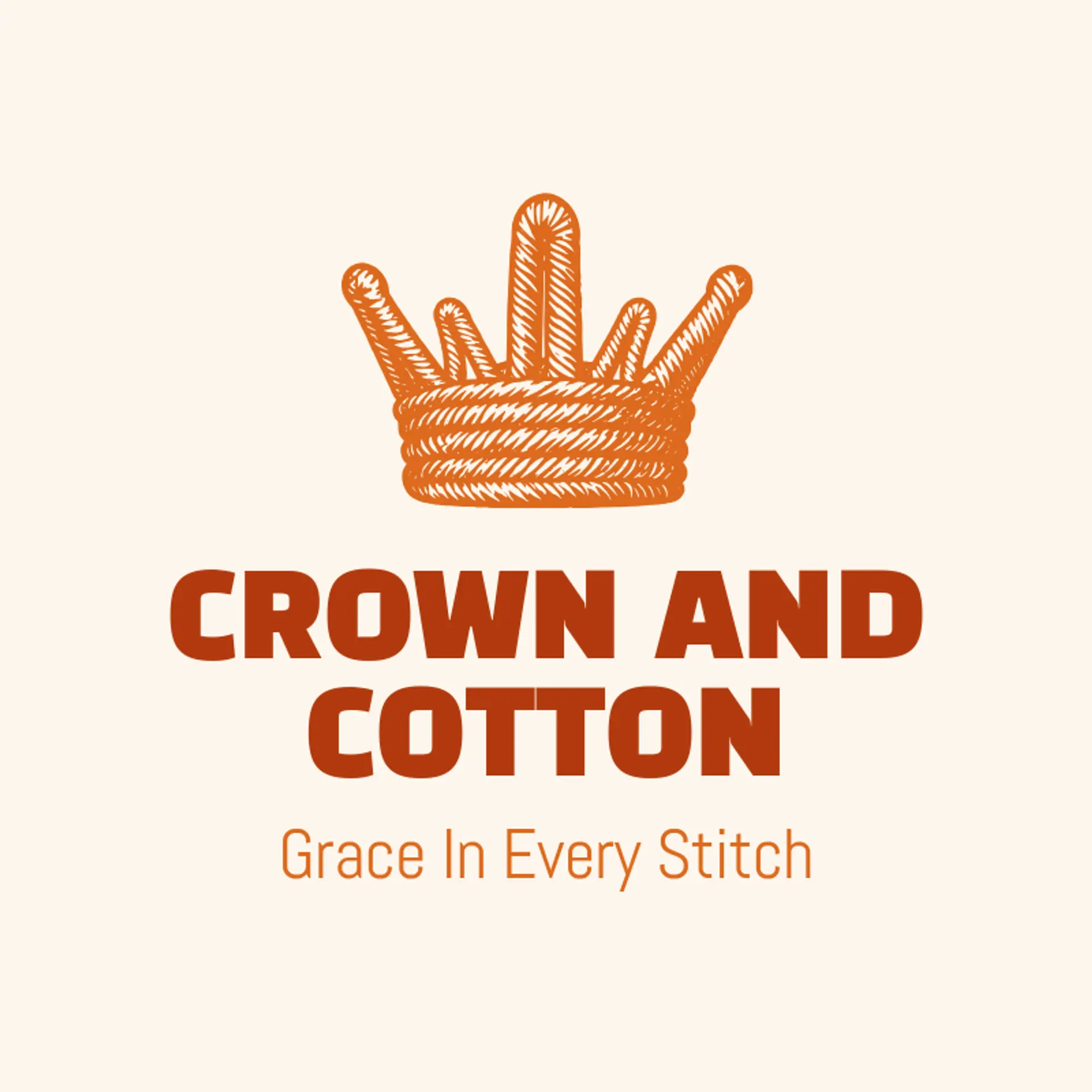 Crown And Cotton logo for embroidery