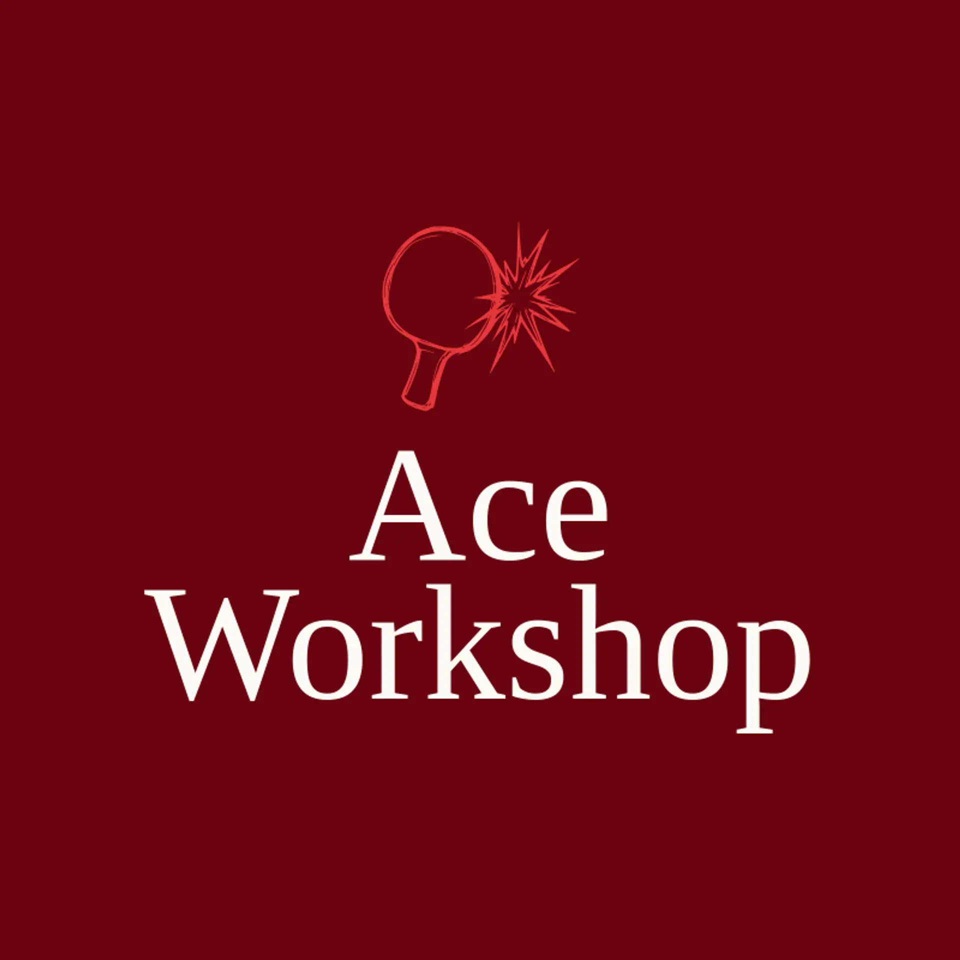 Ace Workshop logo for ping pong