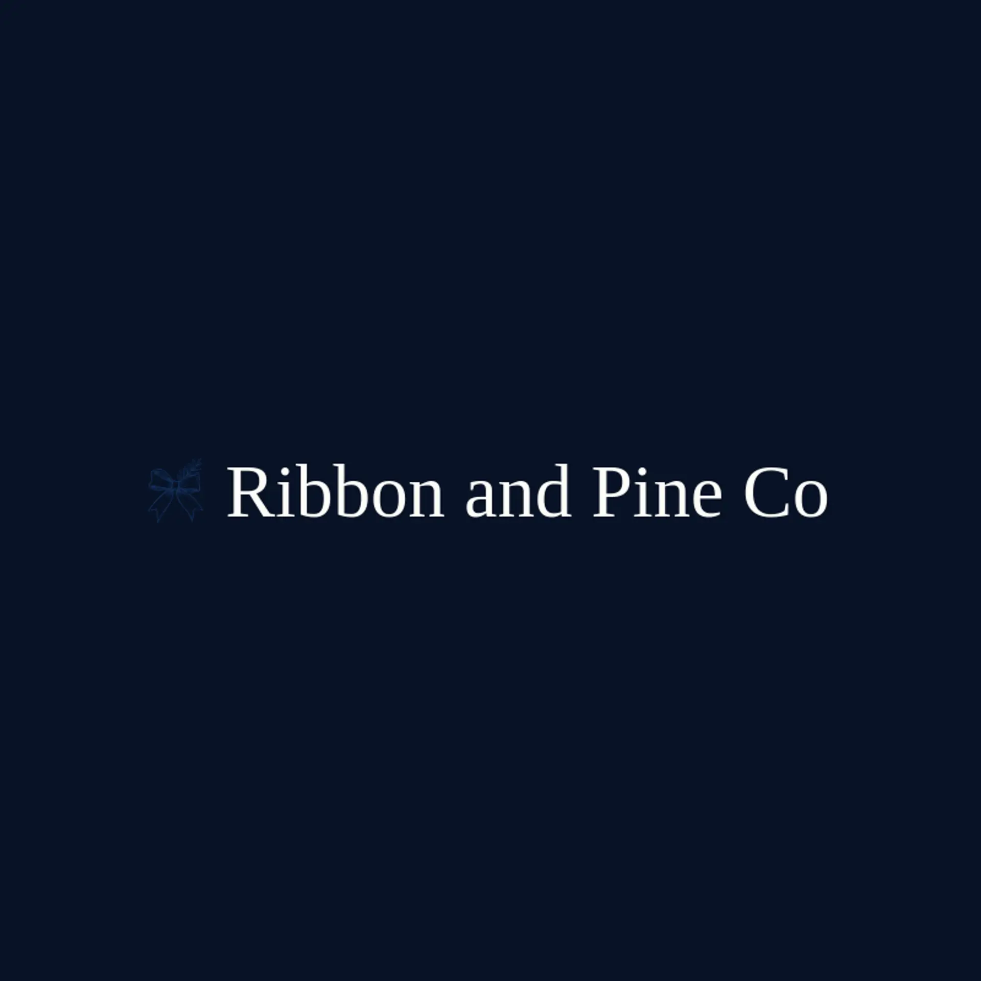 Ribbon and Pine Co logo for holiday