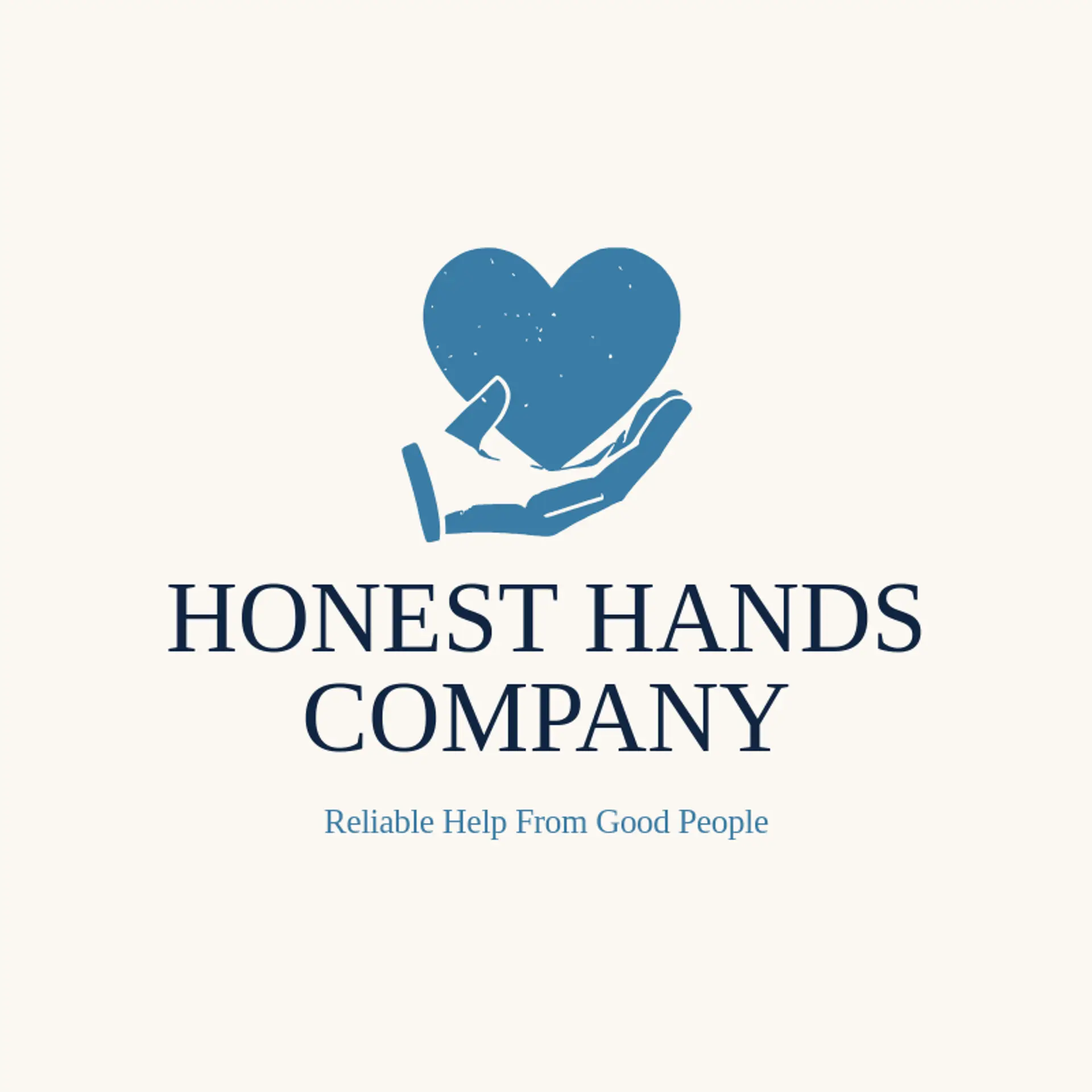 Honest Hands Company logo for helping hand