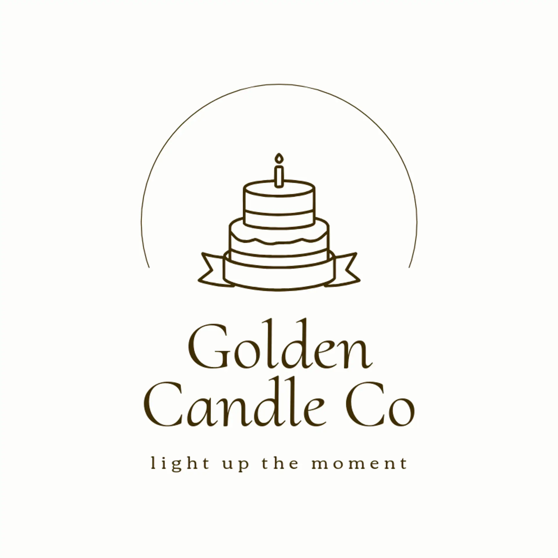 Golden Candle Co logo for birthday