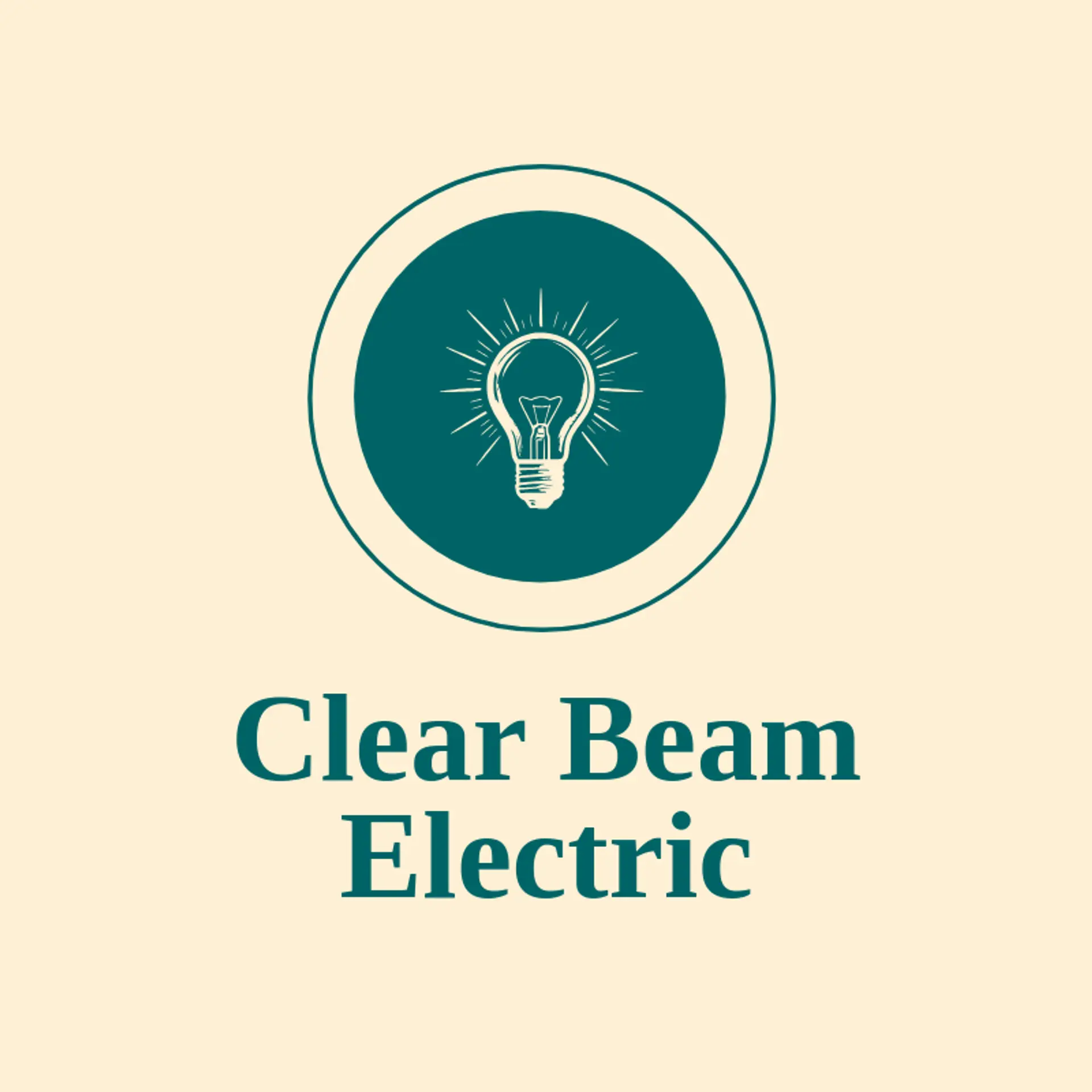 Clear Beam Electric logo for lightbulb