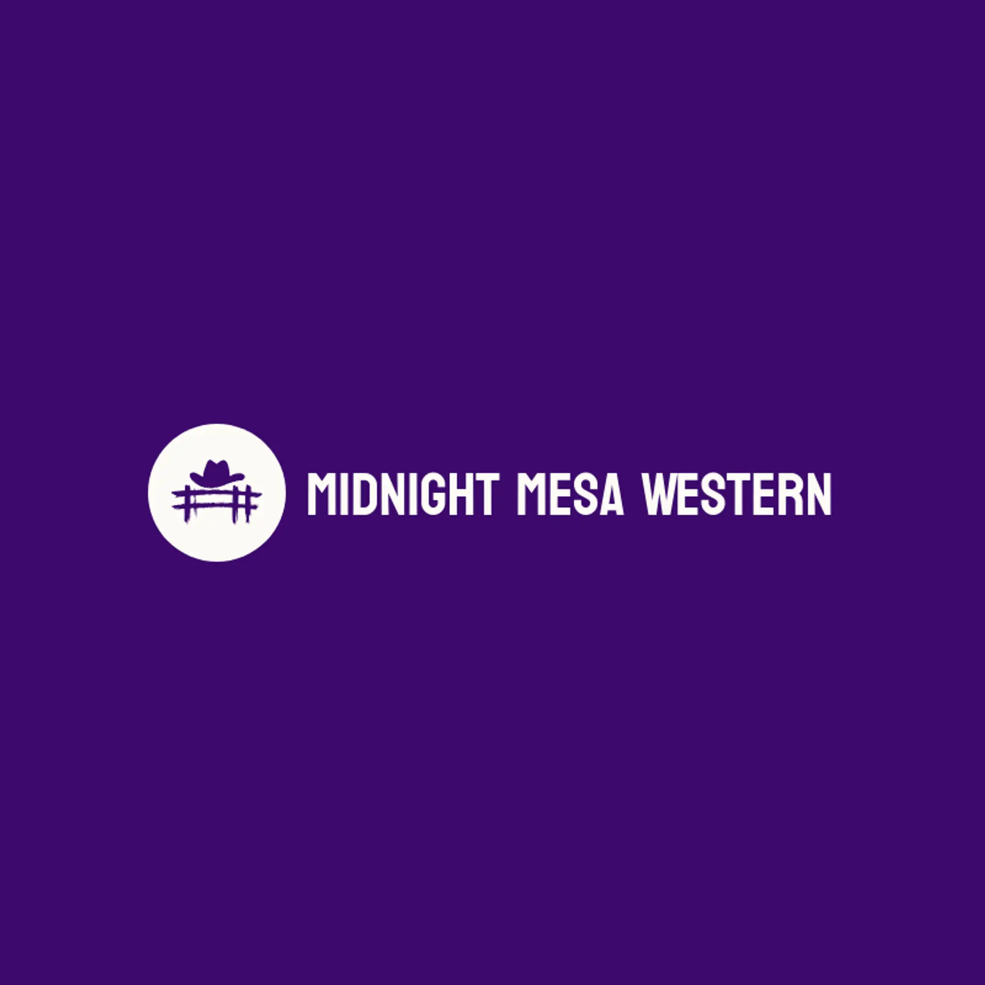 Midnight Mesa Western logo for cowboy hat