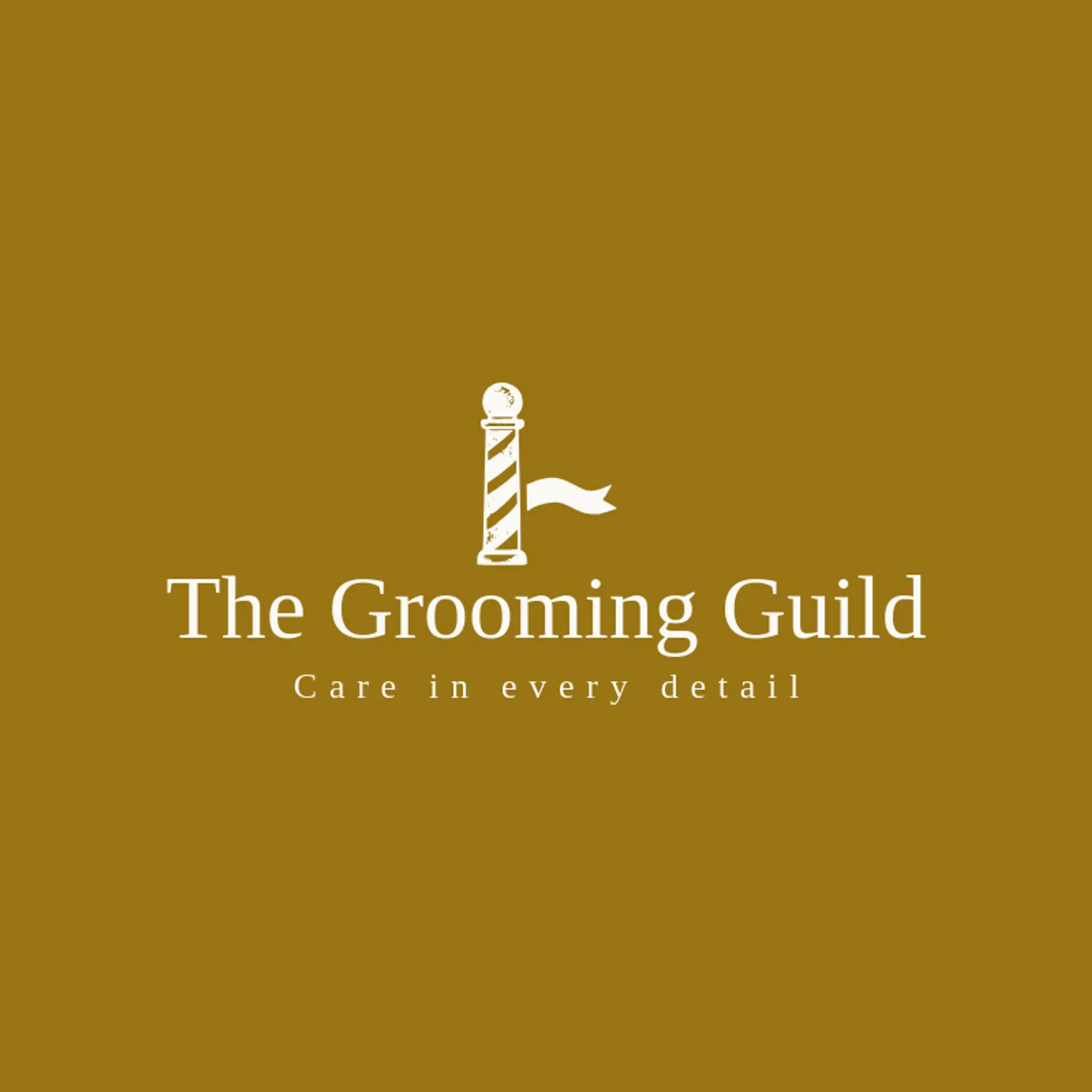 The Grooming Guild logo for barber pole