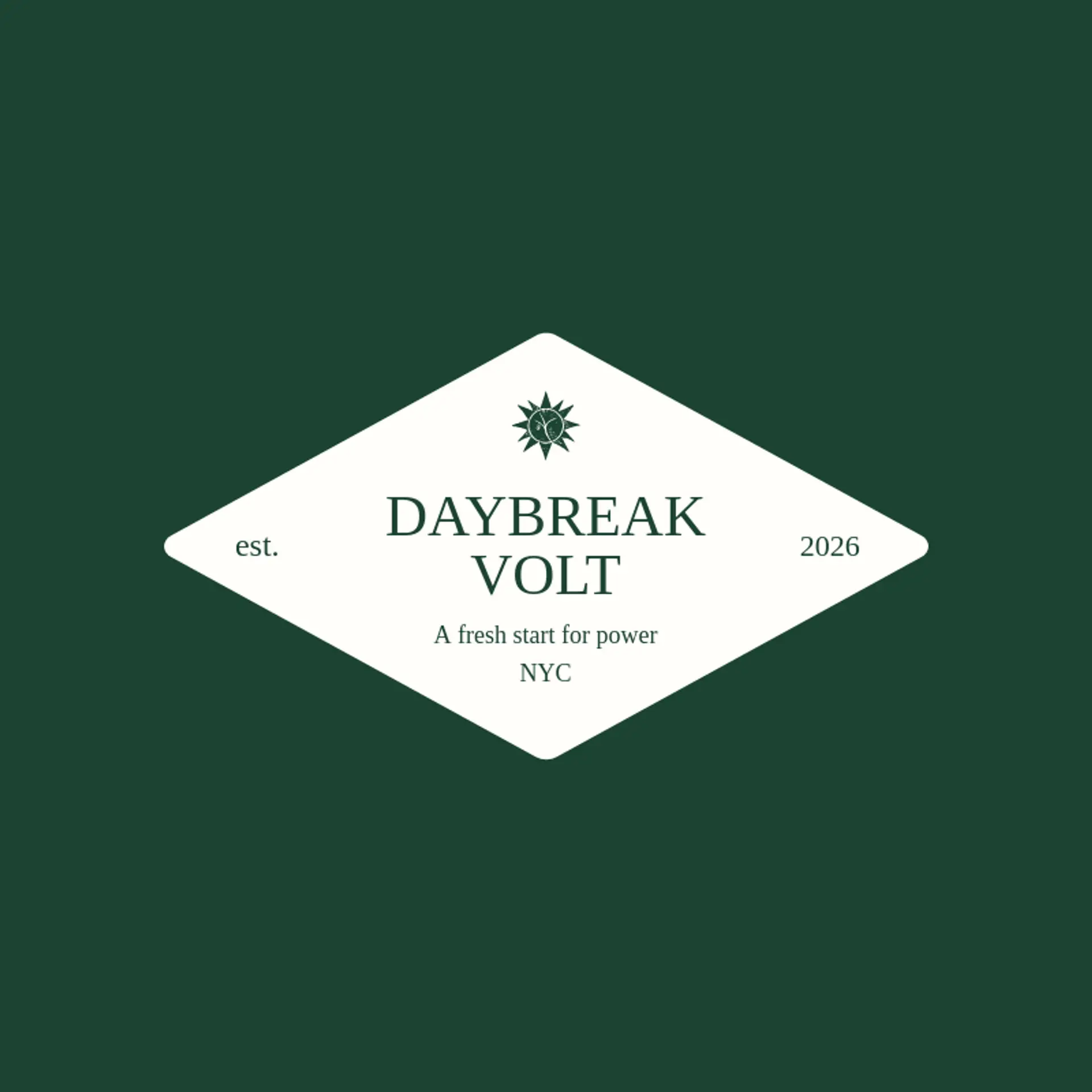 Daybreak Volt logo for charger