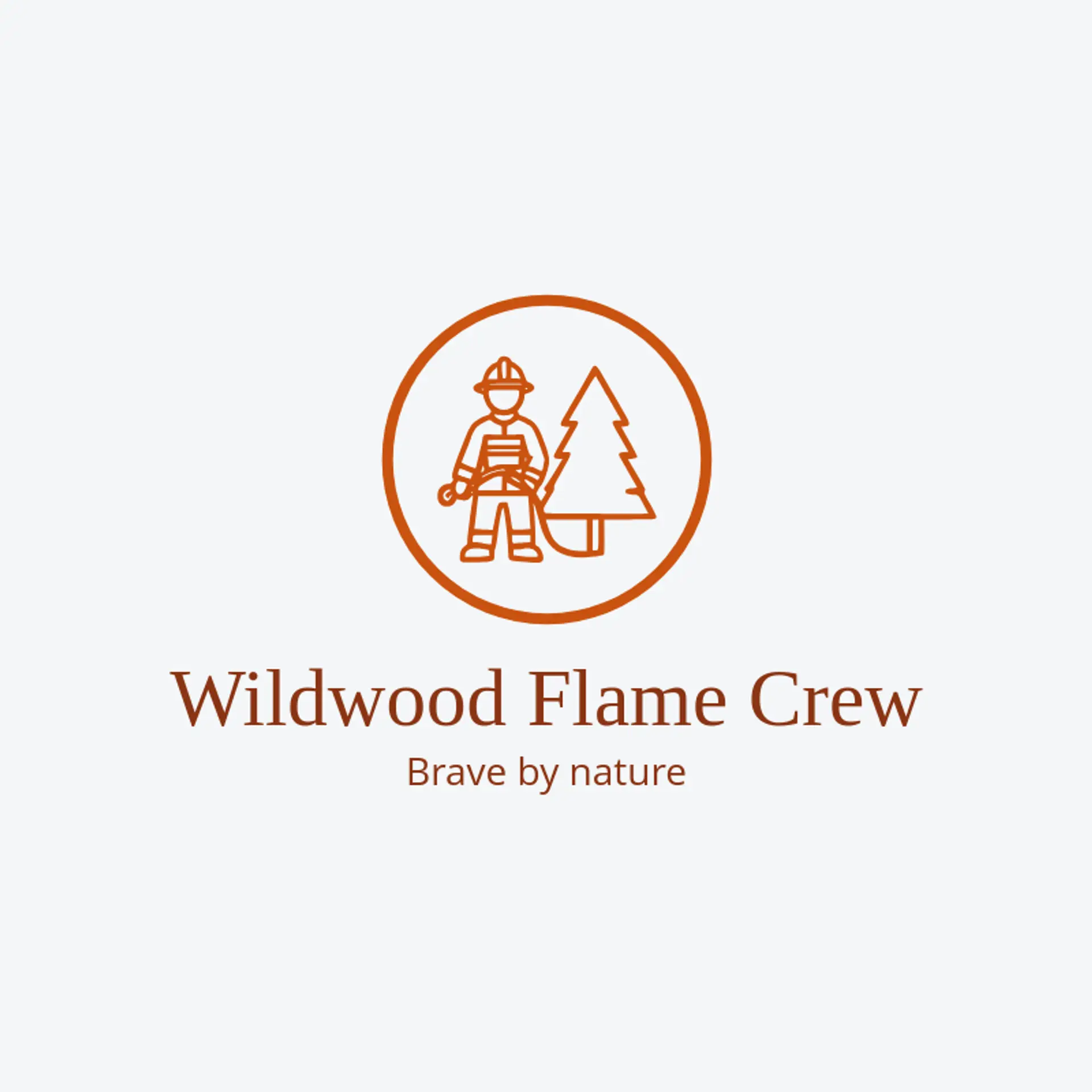 Wildwood Flame Crew logo for fireman