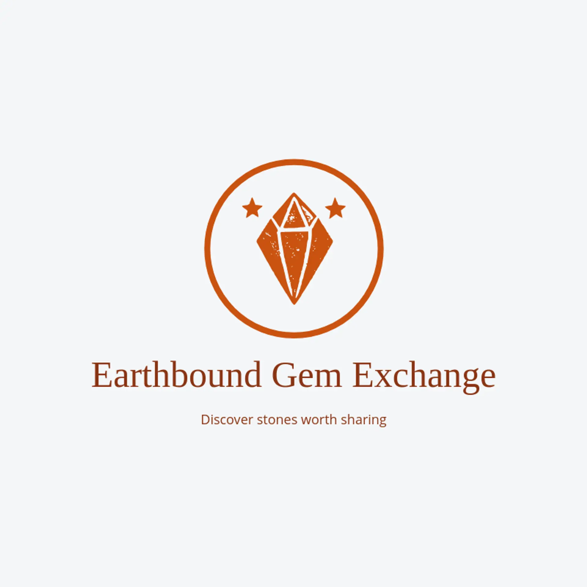 Earthbound Gem Exchange logo for crystal