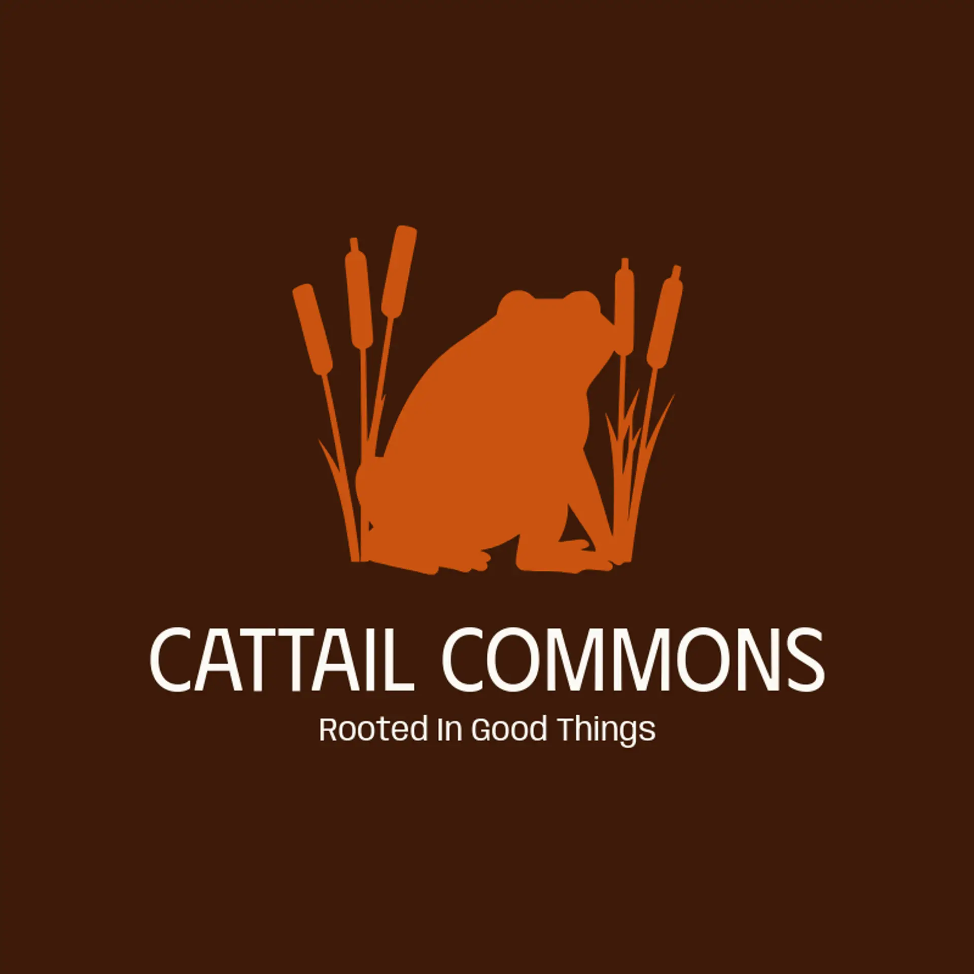 Cattail Commons logo for frog