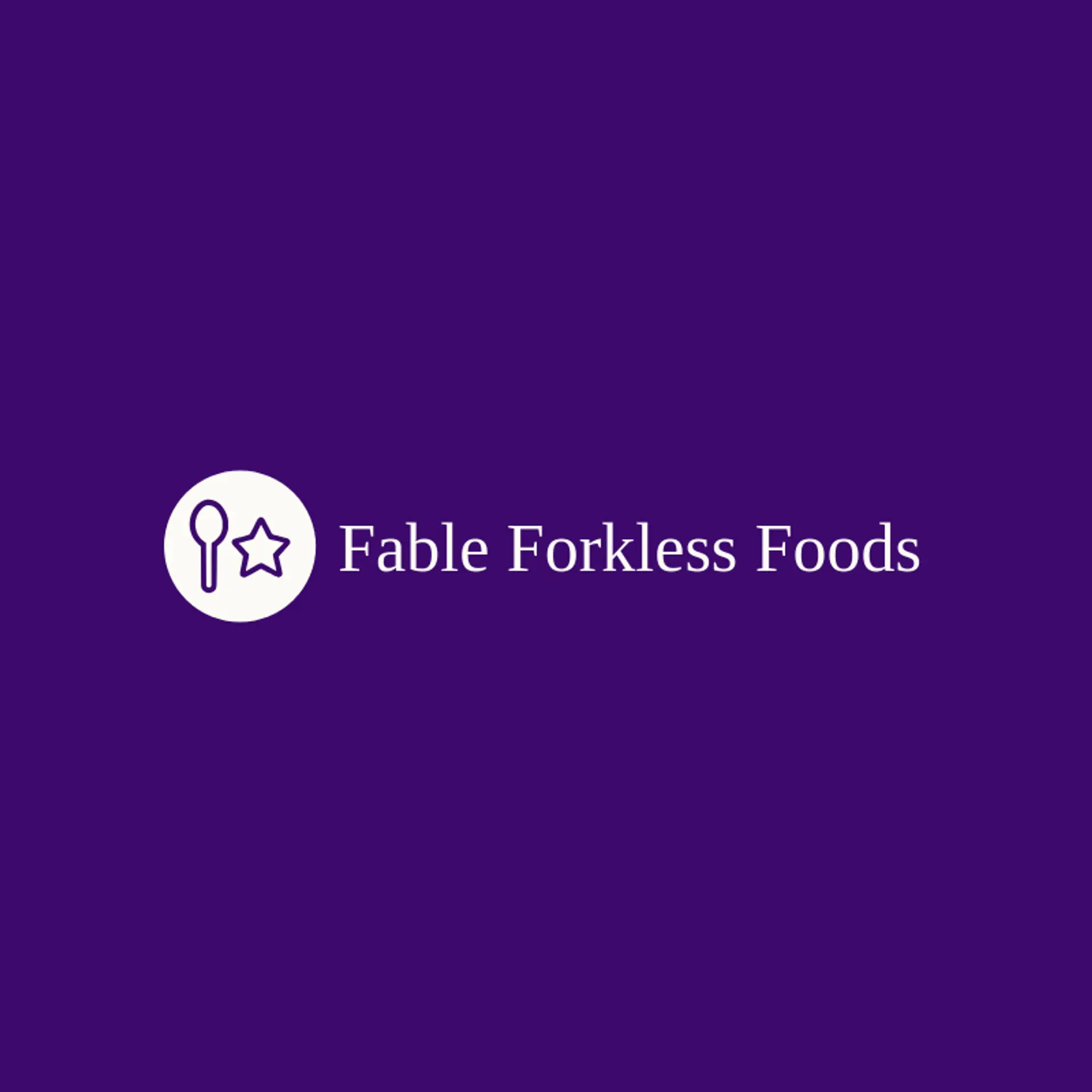 Fable Forkless Foods logo for spoon