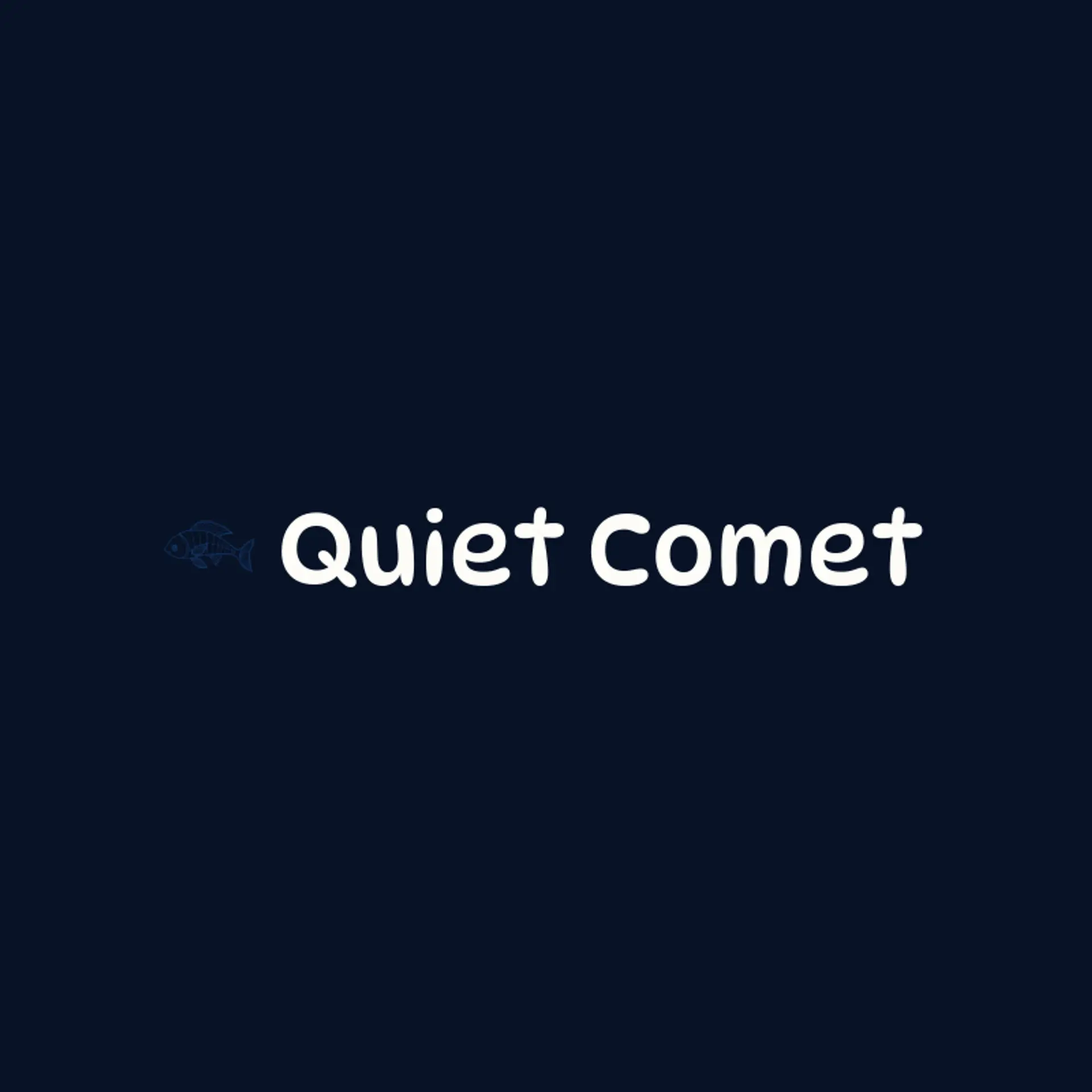Quiet Comet logo for pisces