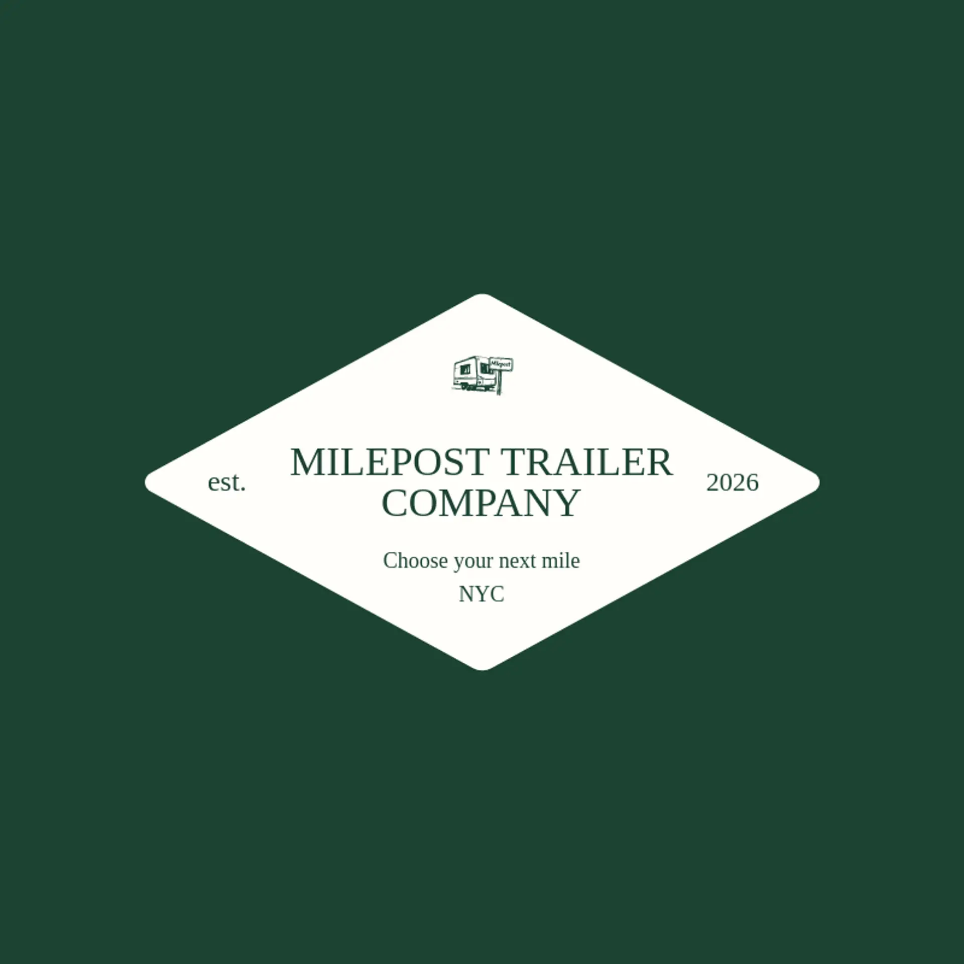 Milepost Trailer Company logo for trailer