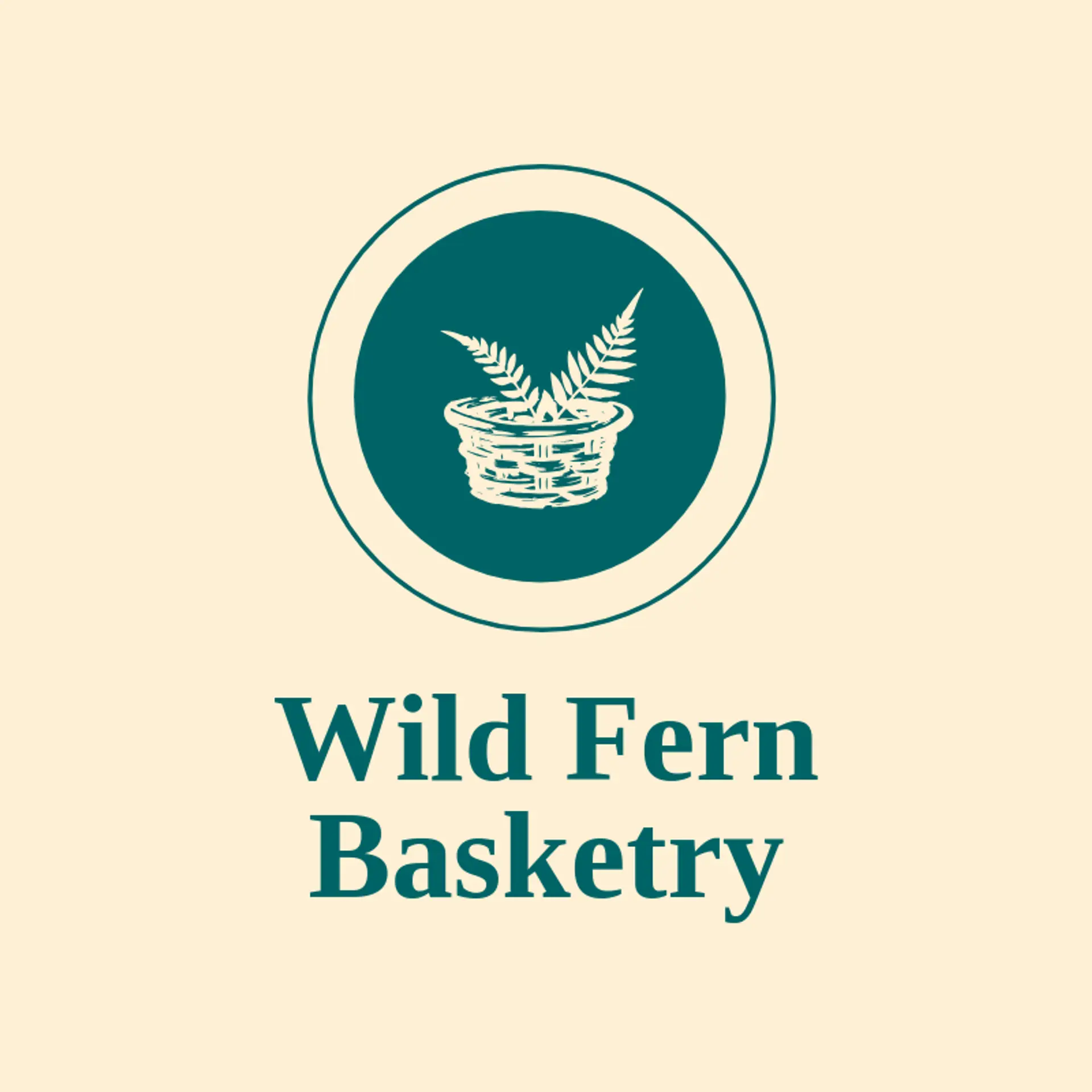 Wild Fern Basketry logo for handmade
