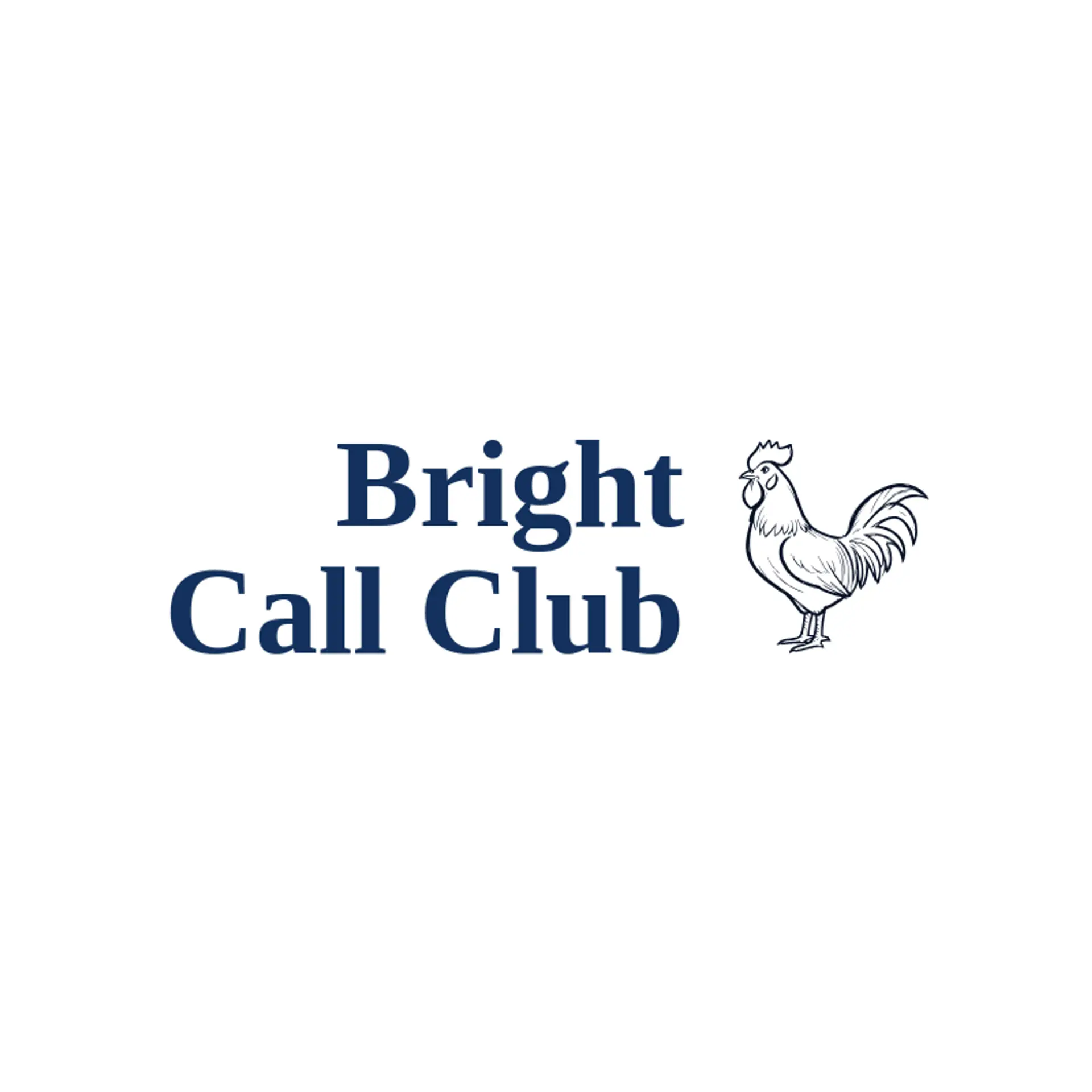 Bright Call Club logo for rooster