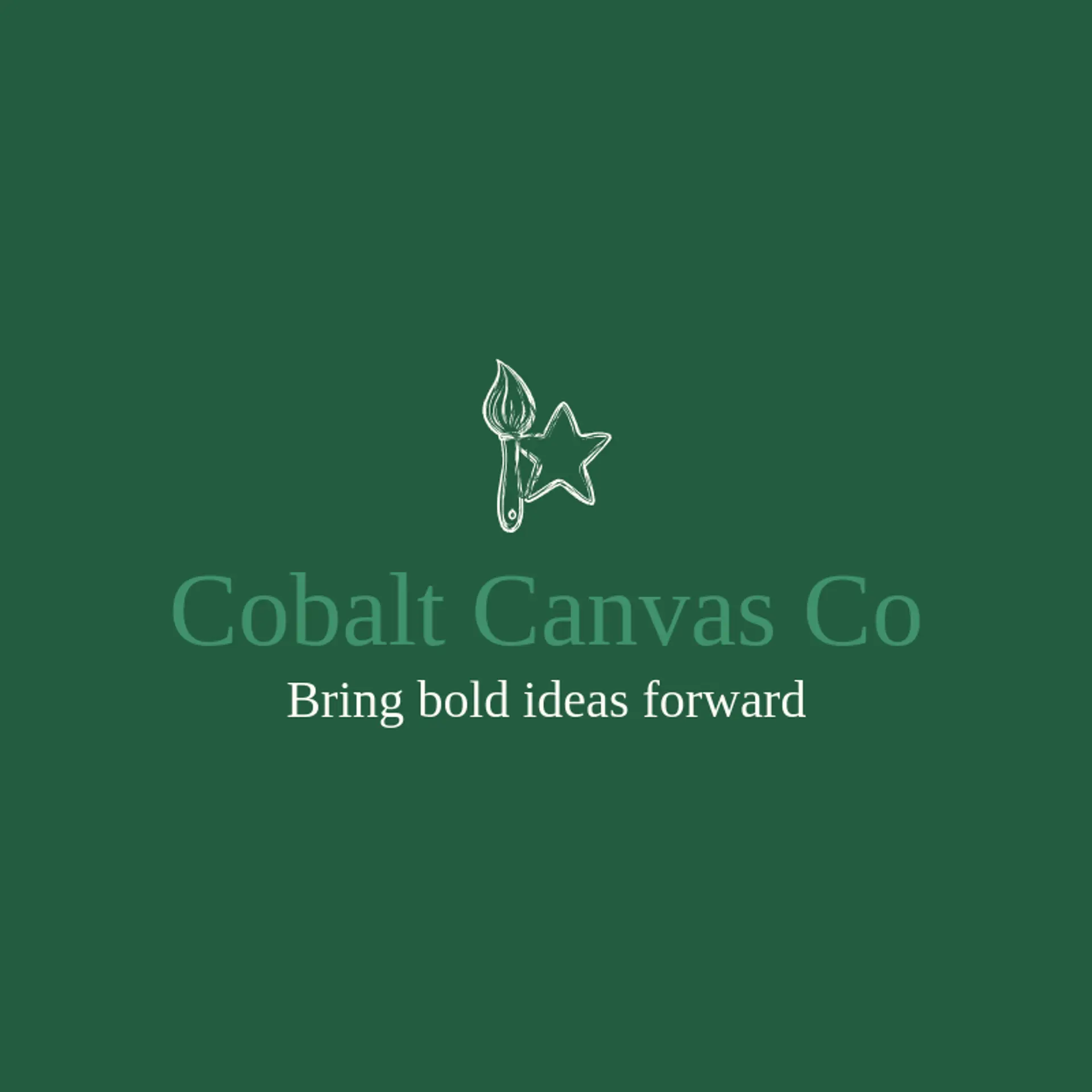 Cobalt Canvas Co logo for designer