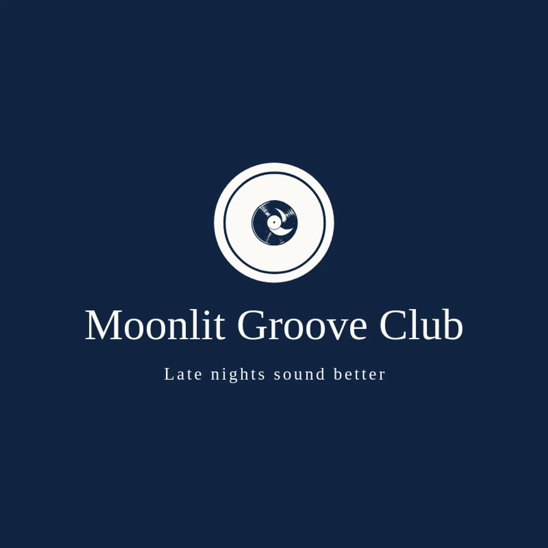 Moonlit Groove Club logo for vinyl