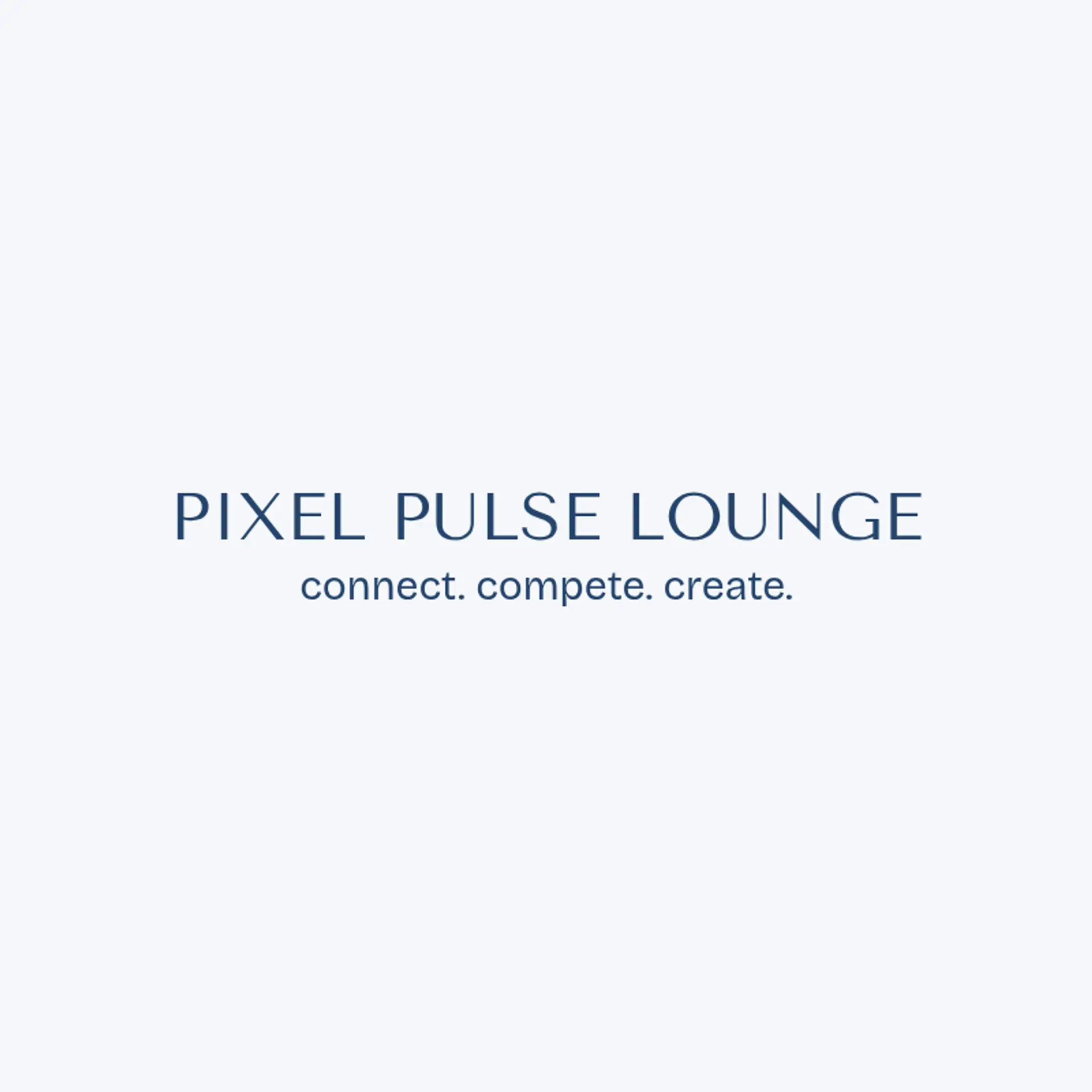 Pixel Pulse Lounge logo for internet cafe