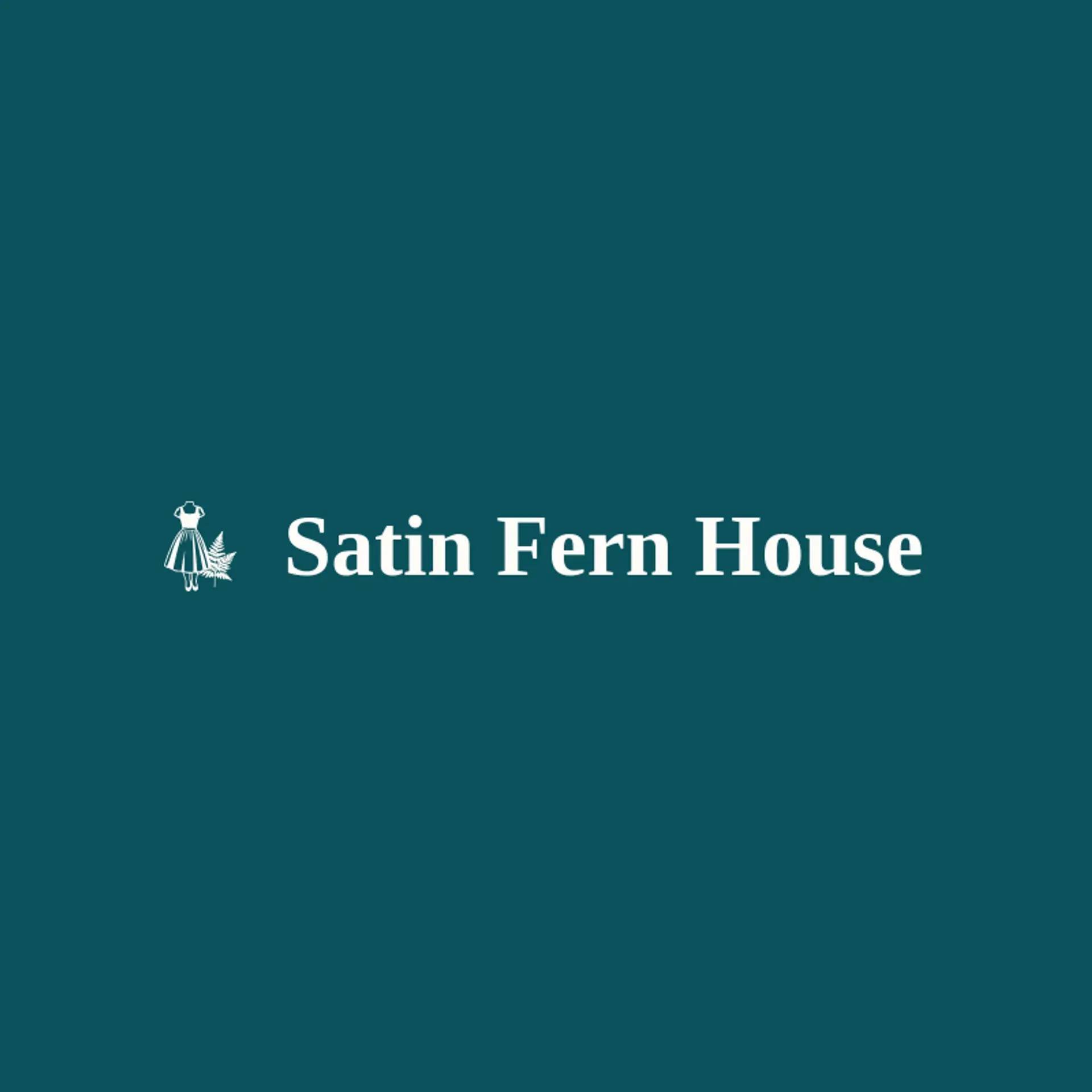 Satin Fern House logo for dress
