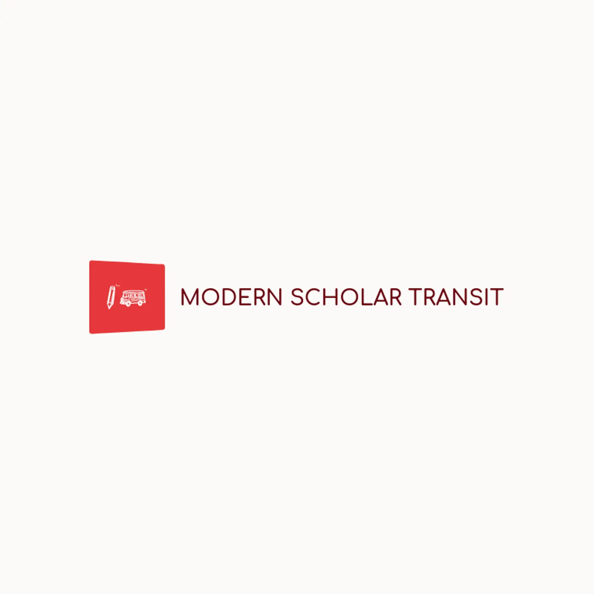 Modern Scholar Transit logo for school bus