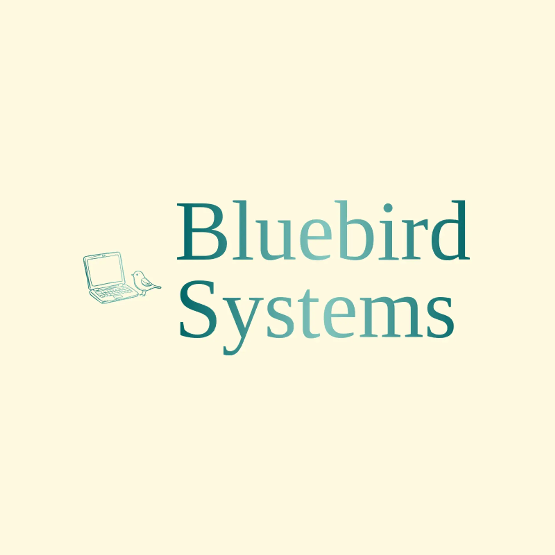 Bluebird Systems logo for laptop