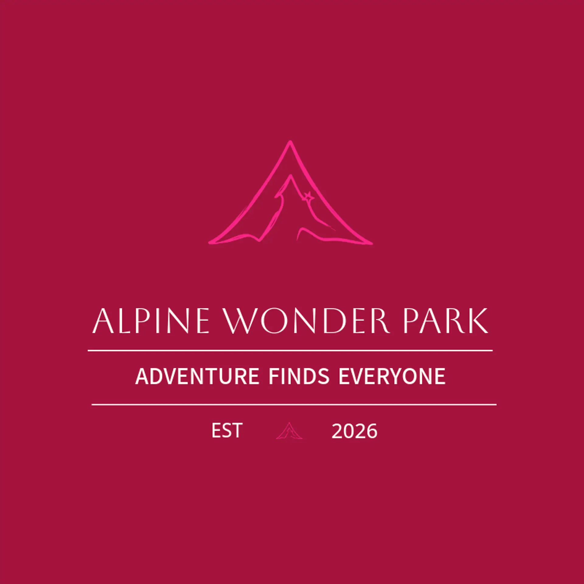 Alpine Wonder Park logo for theme park