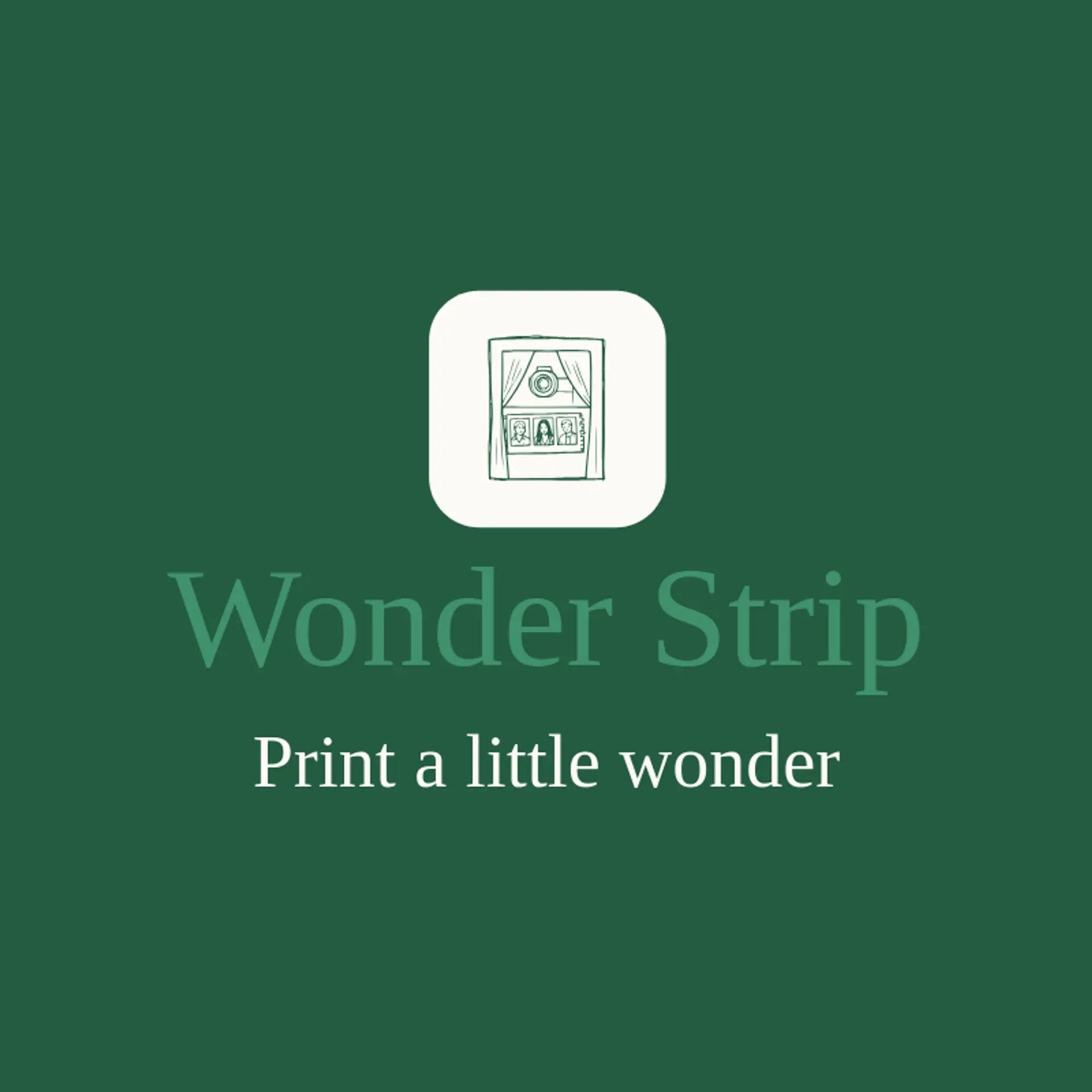 Wonder Strip logo for photo booth