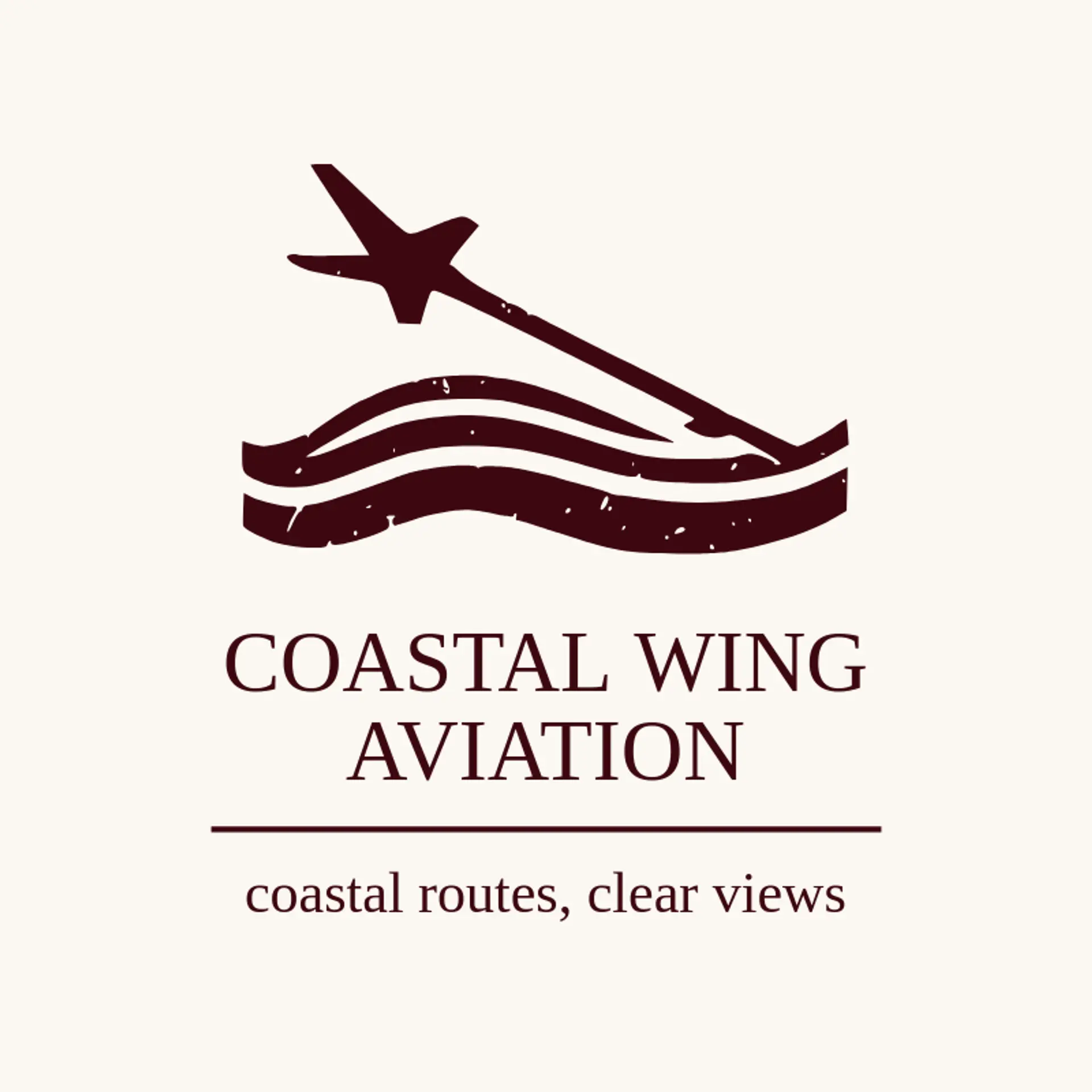 Coastal Wing Aviation logo for flight