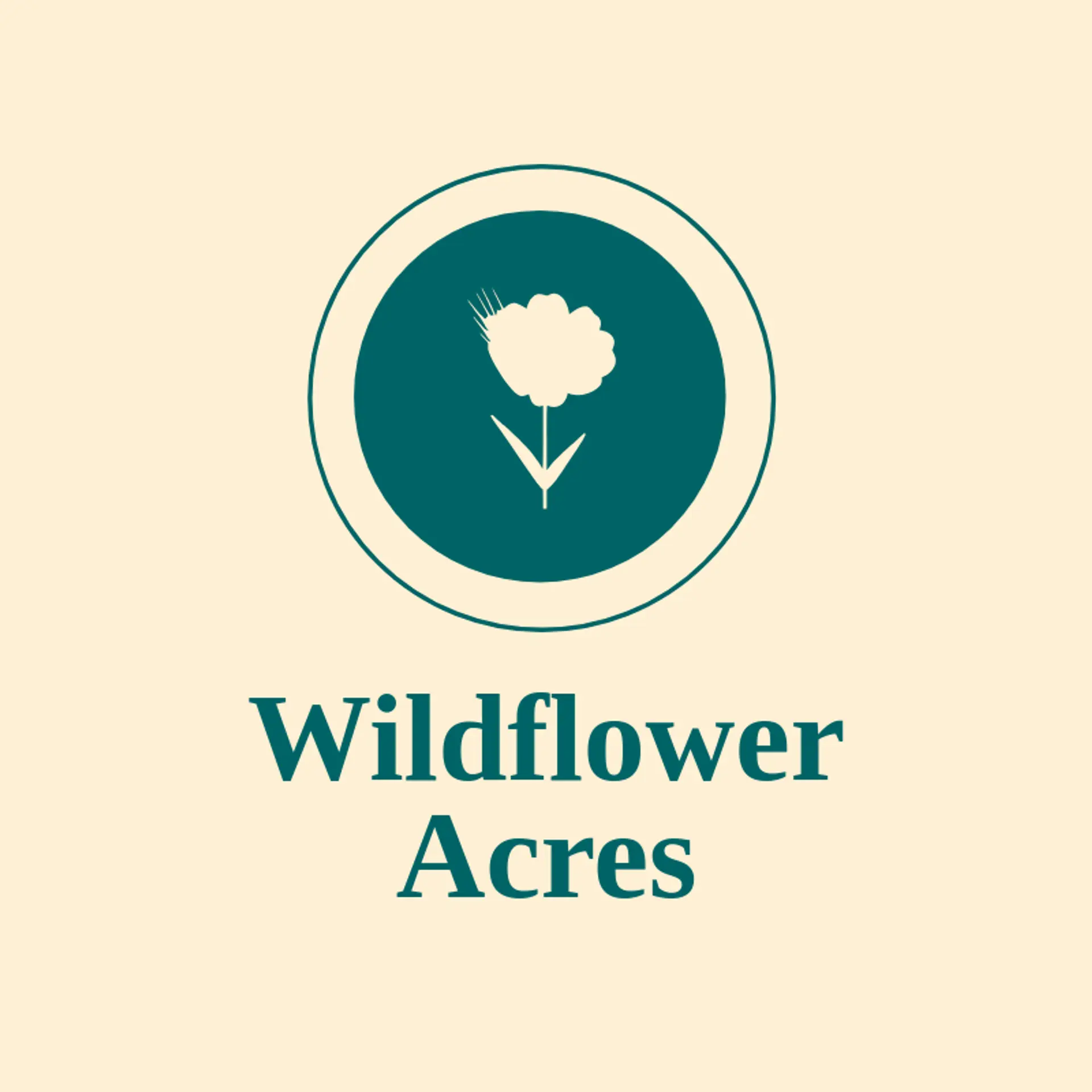 Wildflower Acres logo for harvest
