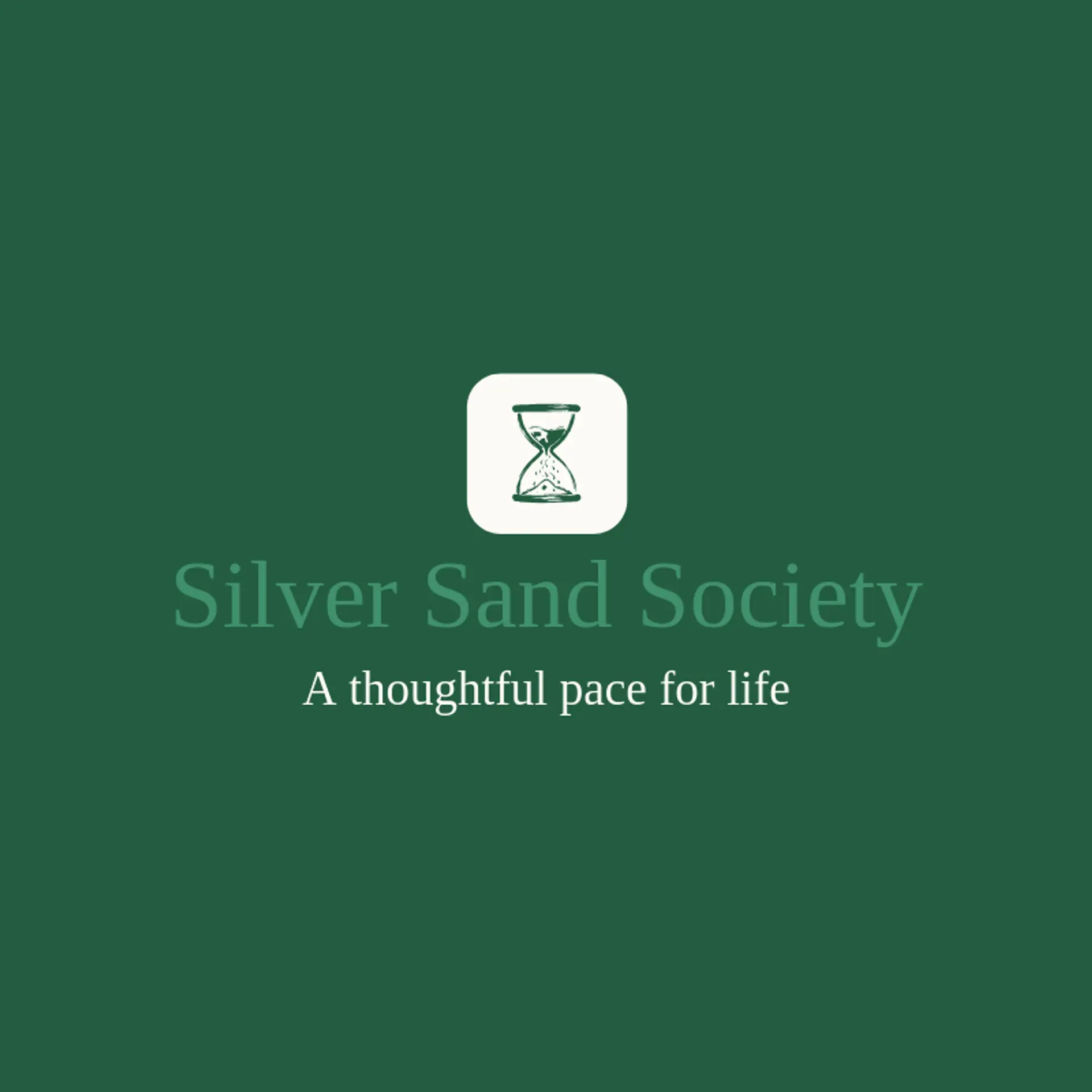 Silver Sand Society logo for hourglass