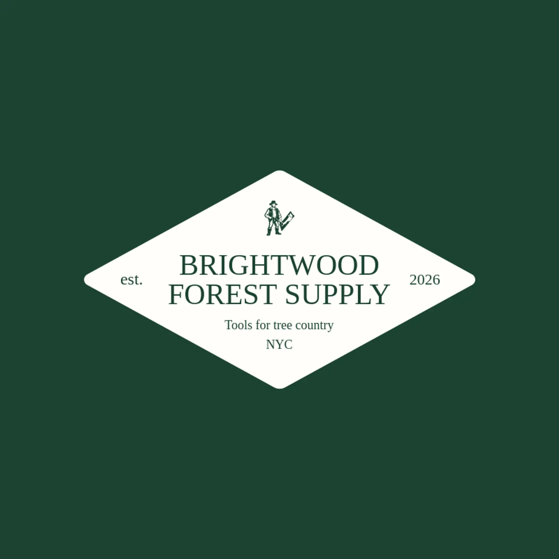 Brightwood Forest Supply logo for lumberjack