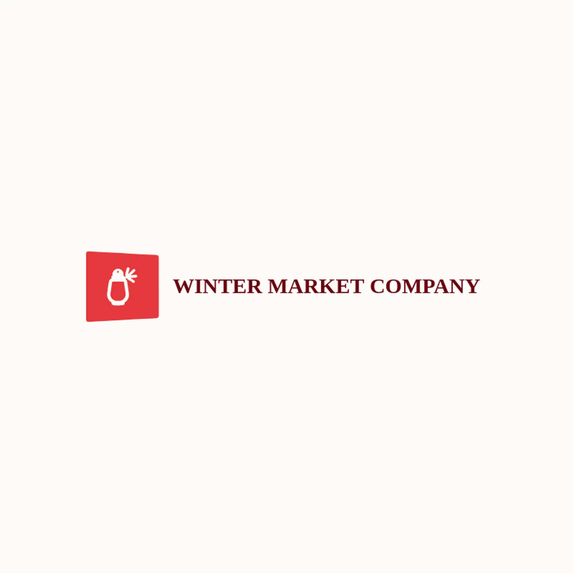 Winter Market Company logo for holiday