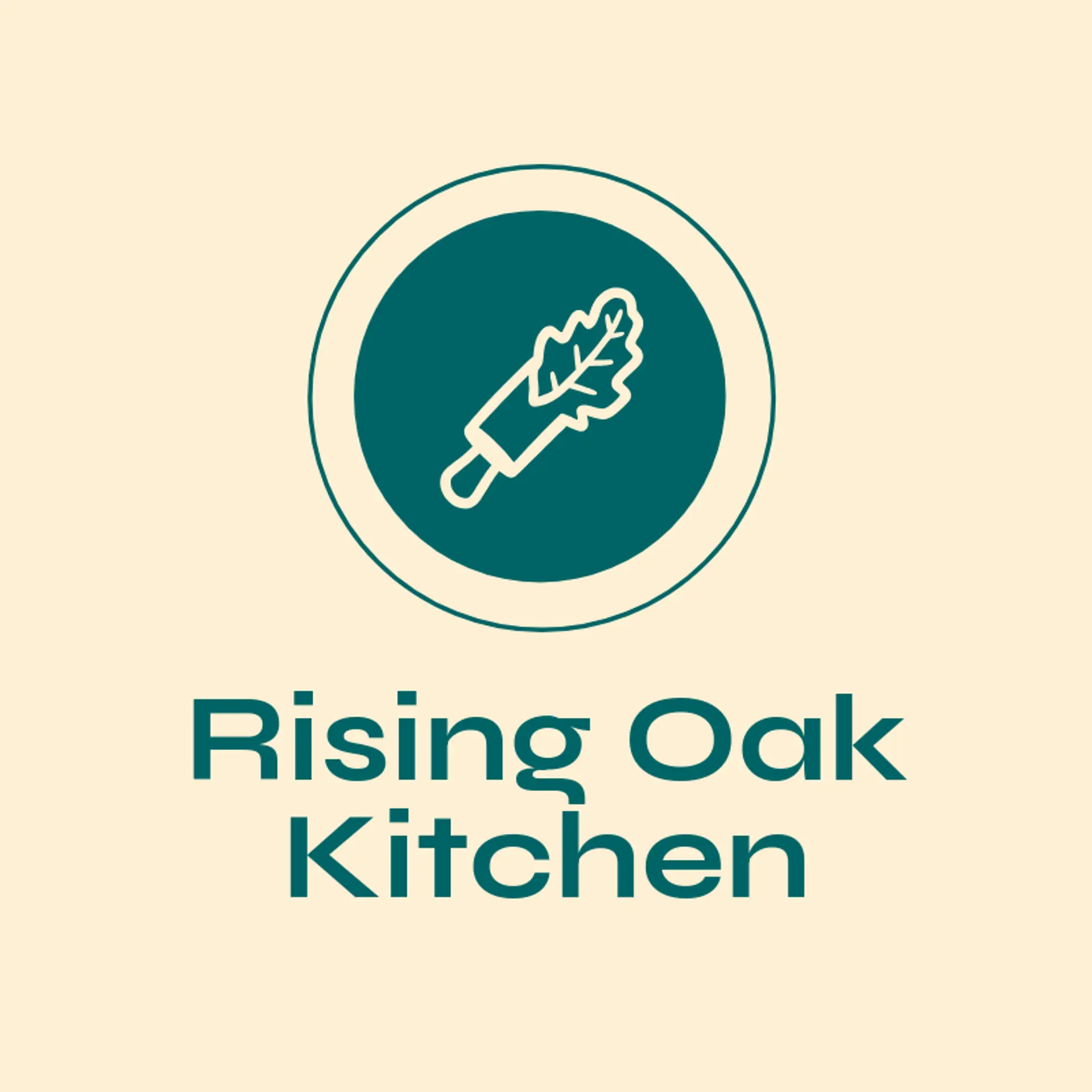 Rising Oak Kitchen logo for kitchen