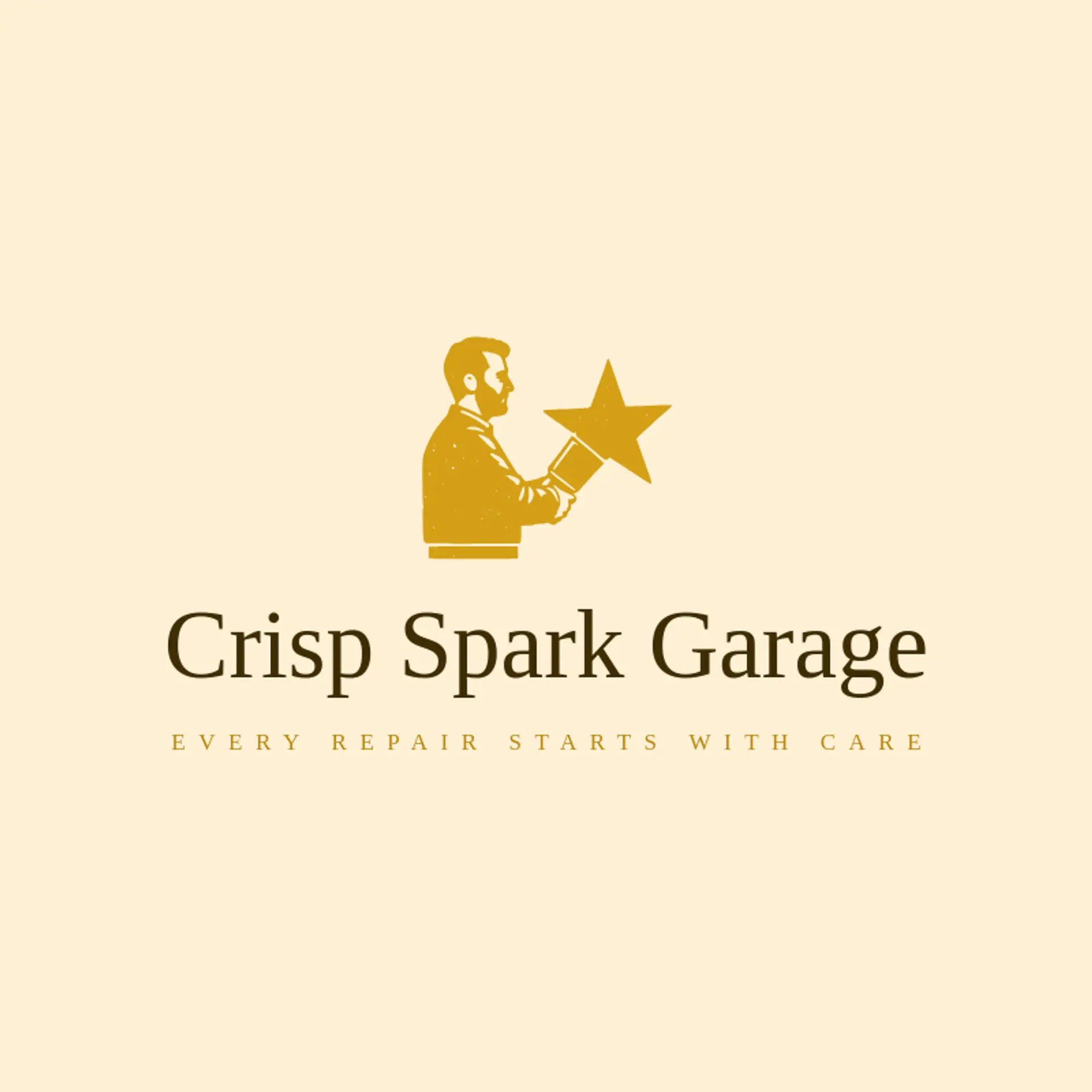 Crisp Spark Garage logo for car mechanic