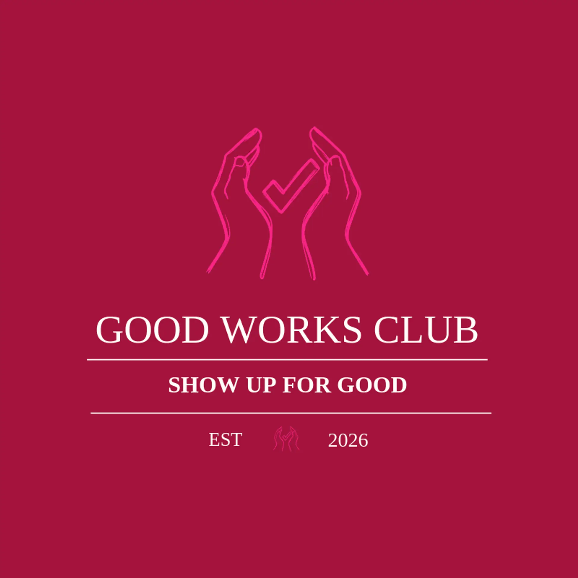 Good Works Club logo for volunteer