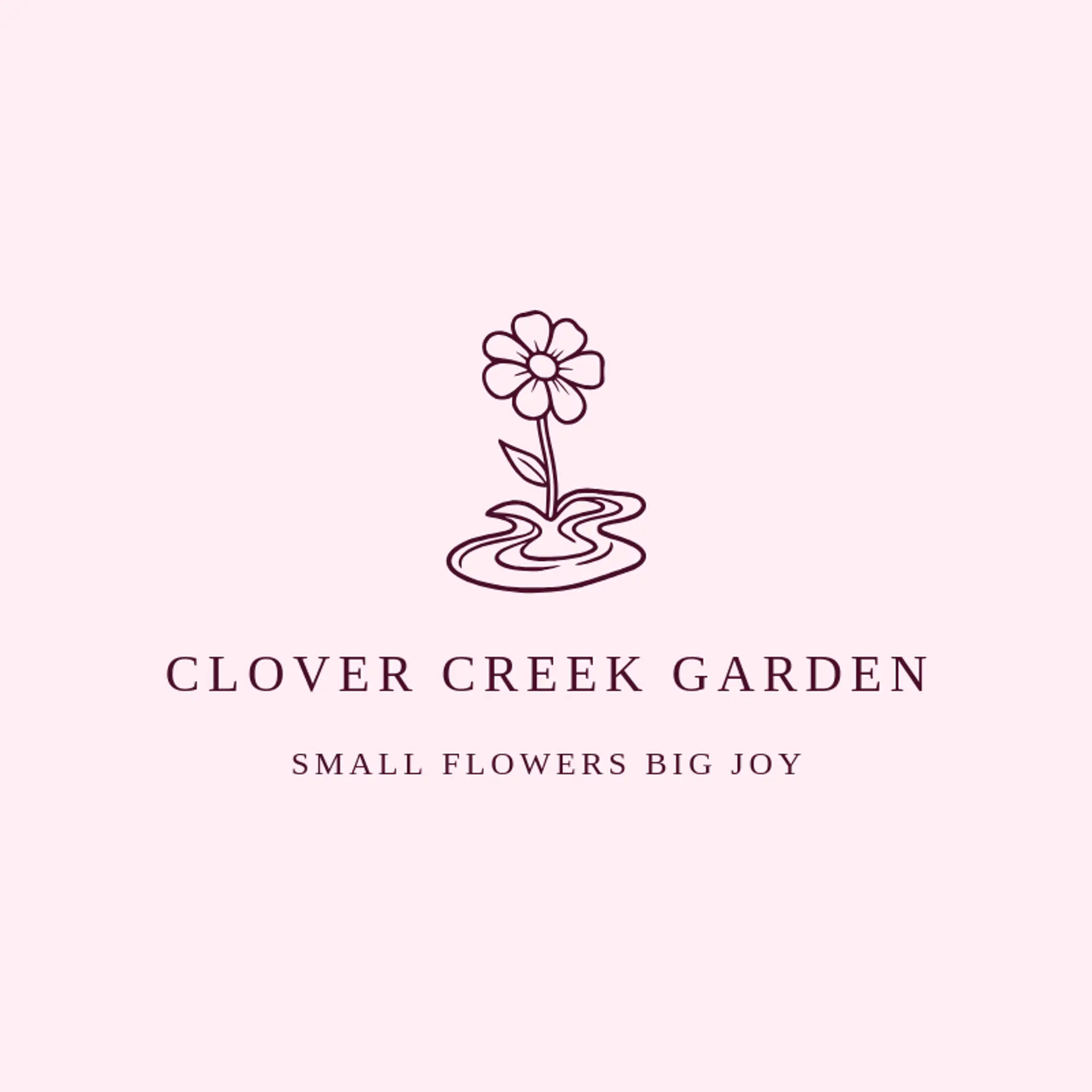 Clover Creek Garden logo for wildflower