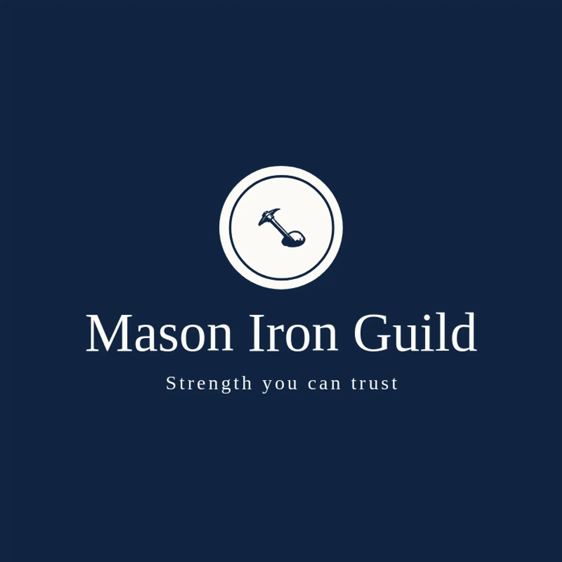 Mason Iron Guild logo for metal