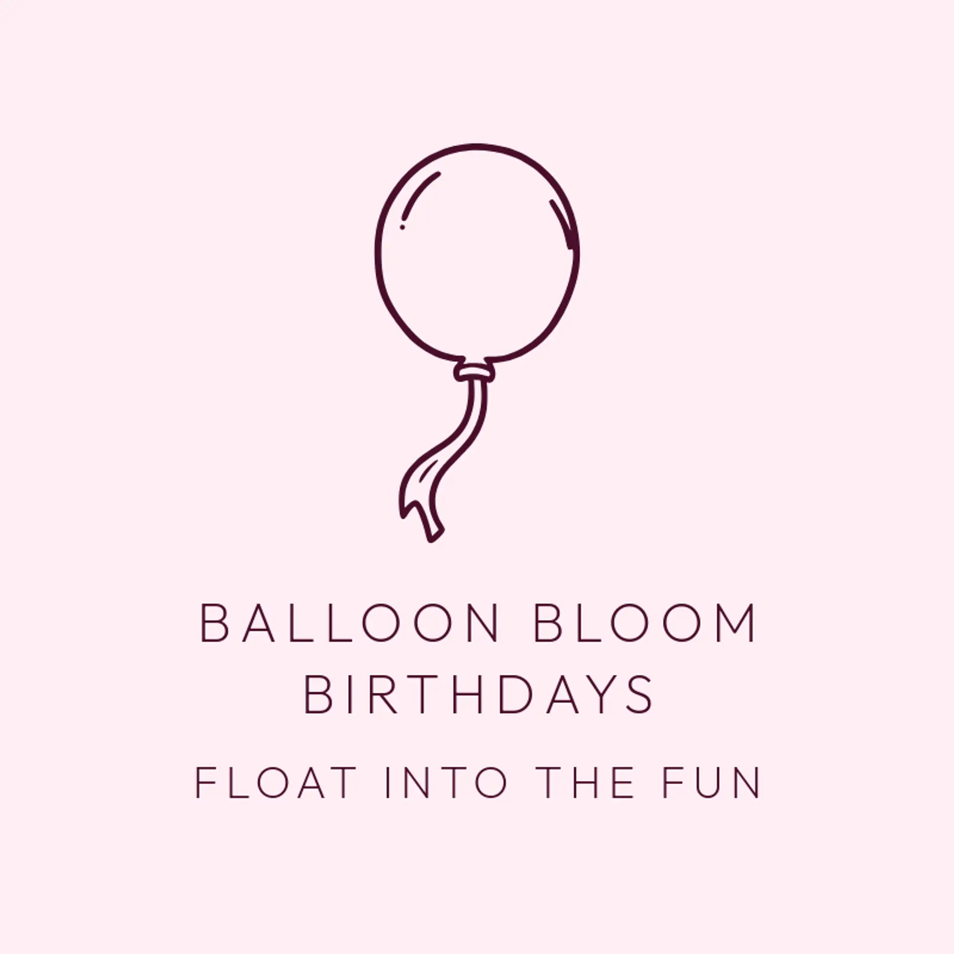 Balloon Bloom Birthdays logo for birthday