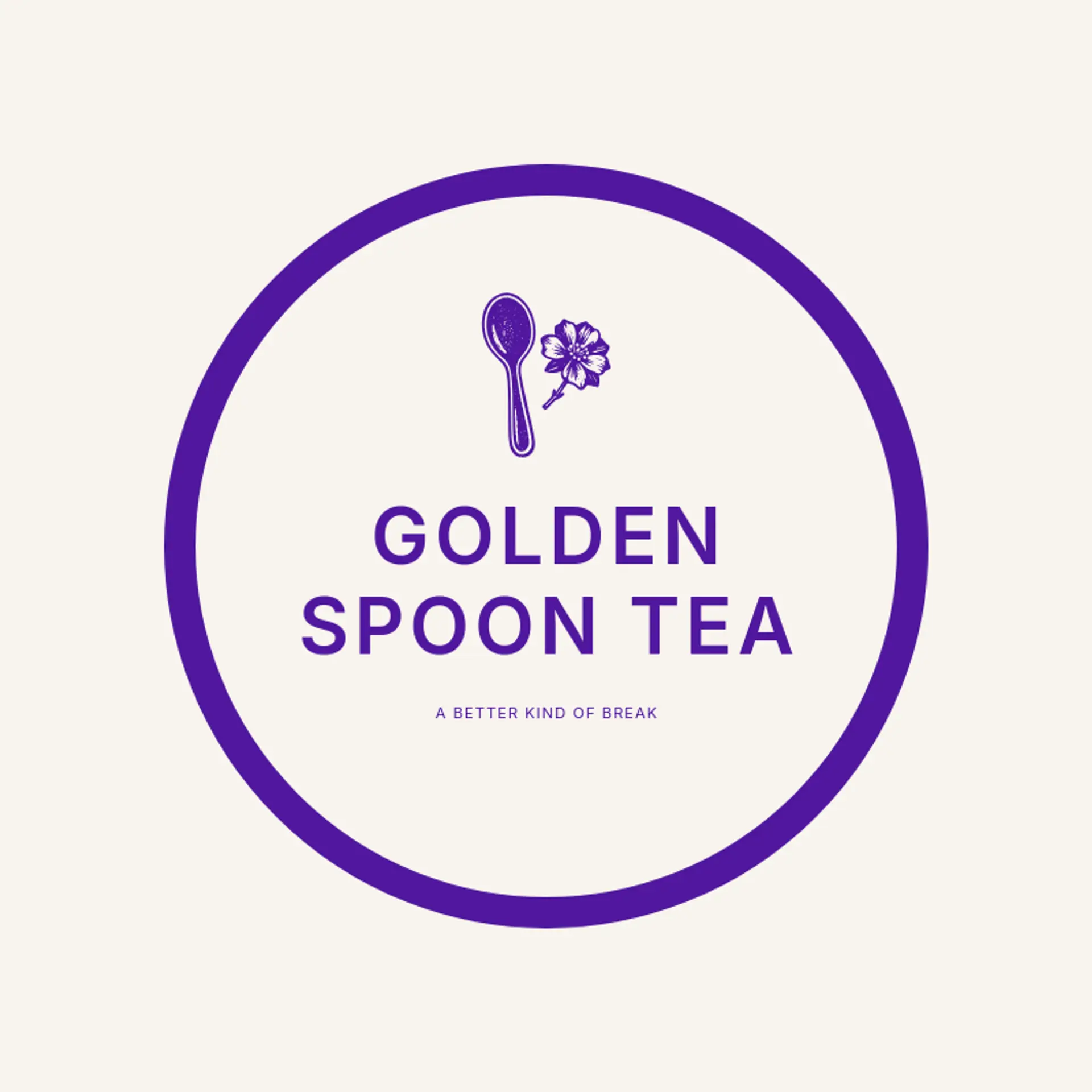 Golden Spoon Tea logo for tea shop