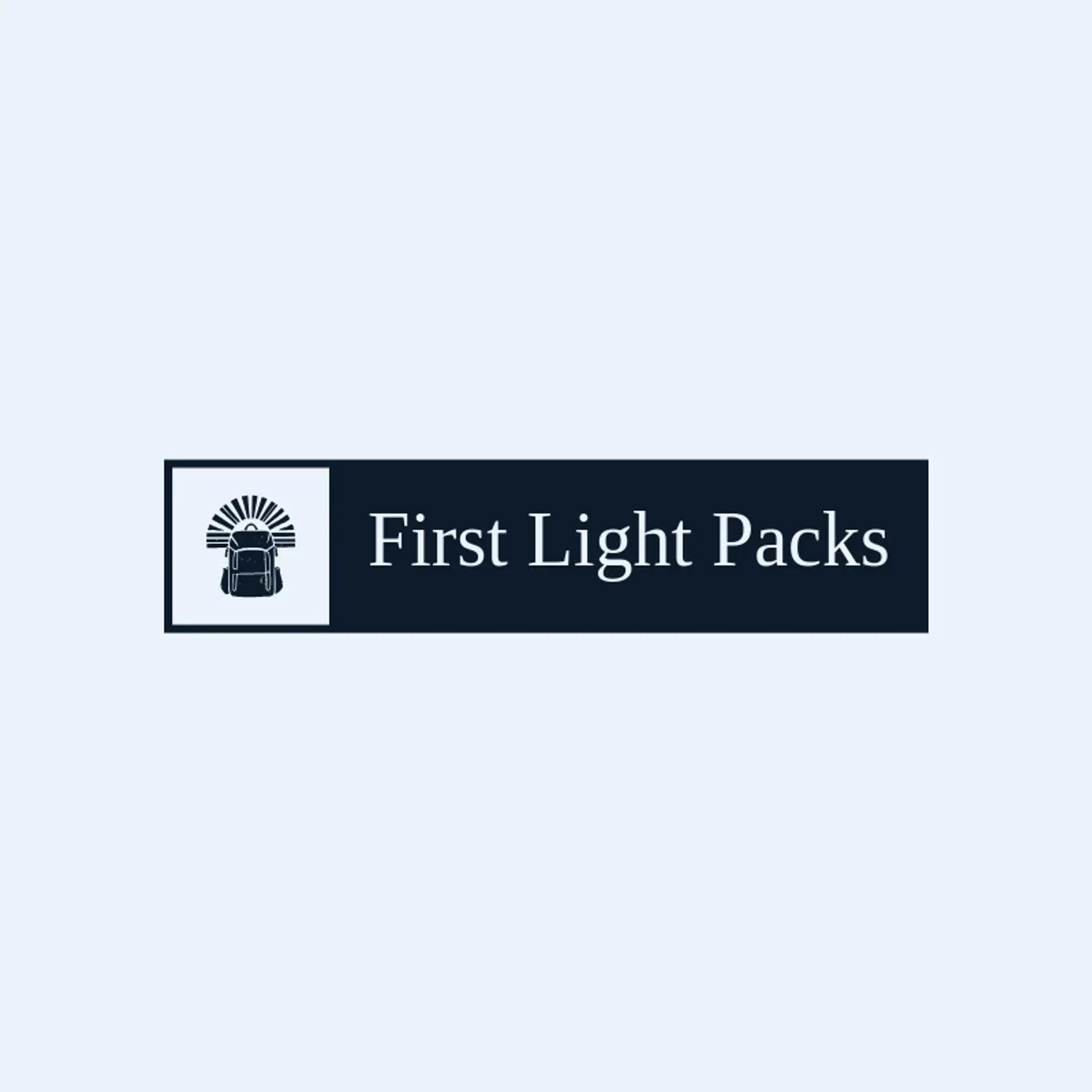 First Light Packs logo for backpack
