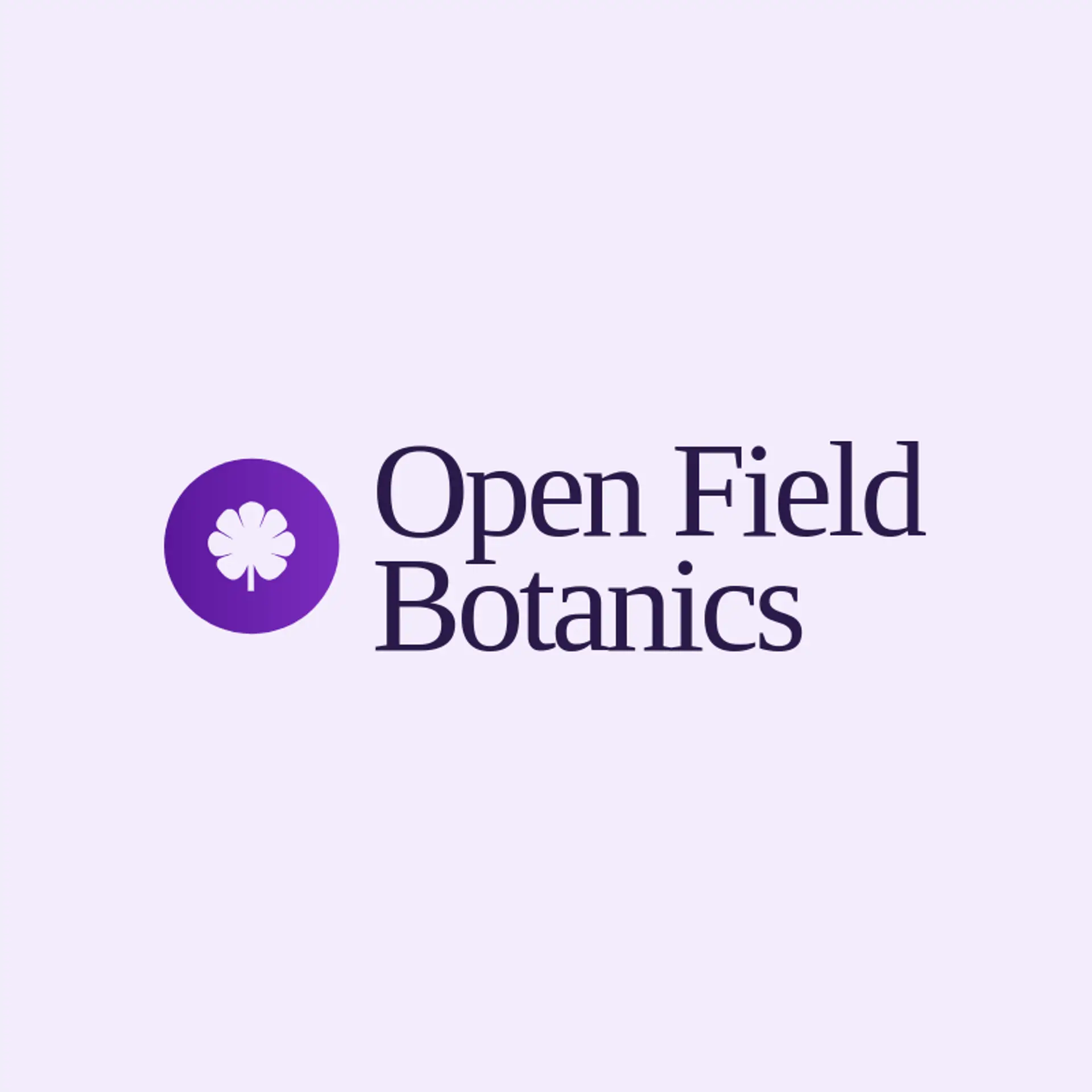 Open Field Botanics logo for fresh