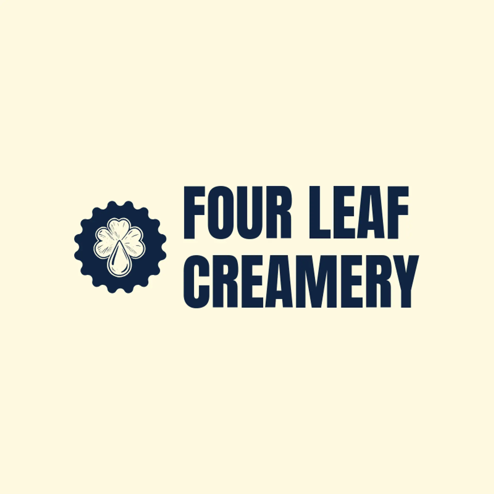 Four Leaf Creamery logo for dairy farm