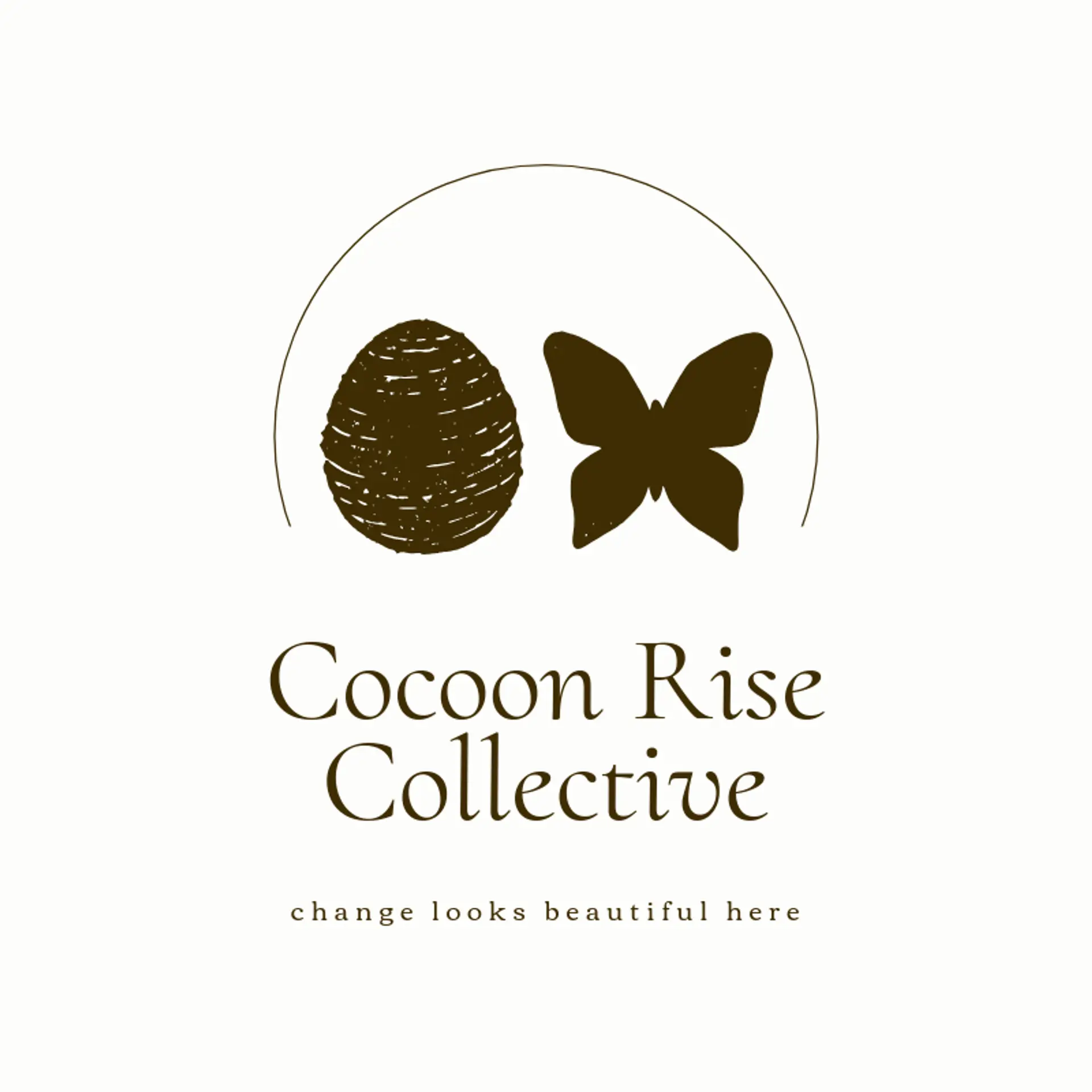 Cocoon Rise Collective logo for butterfly