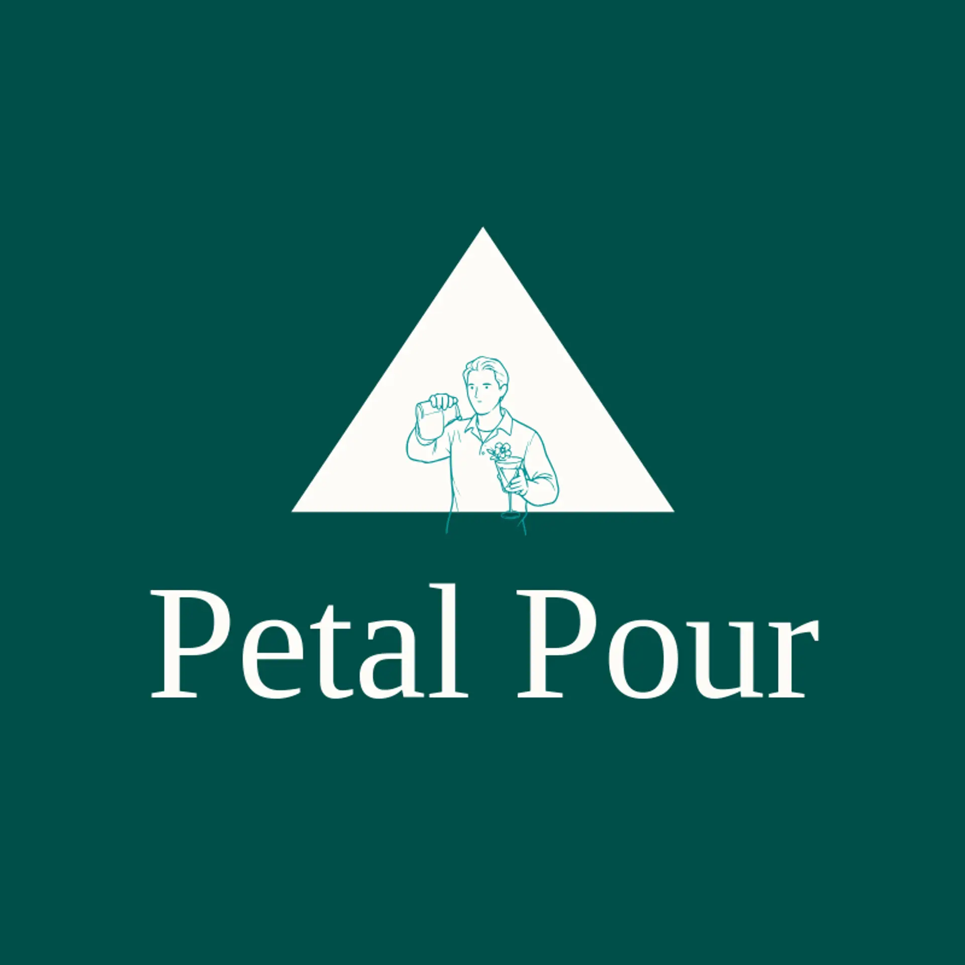 Petal Pour logo for bartender