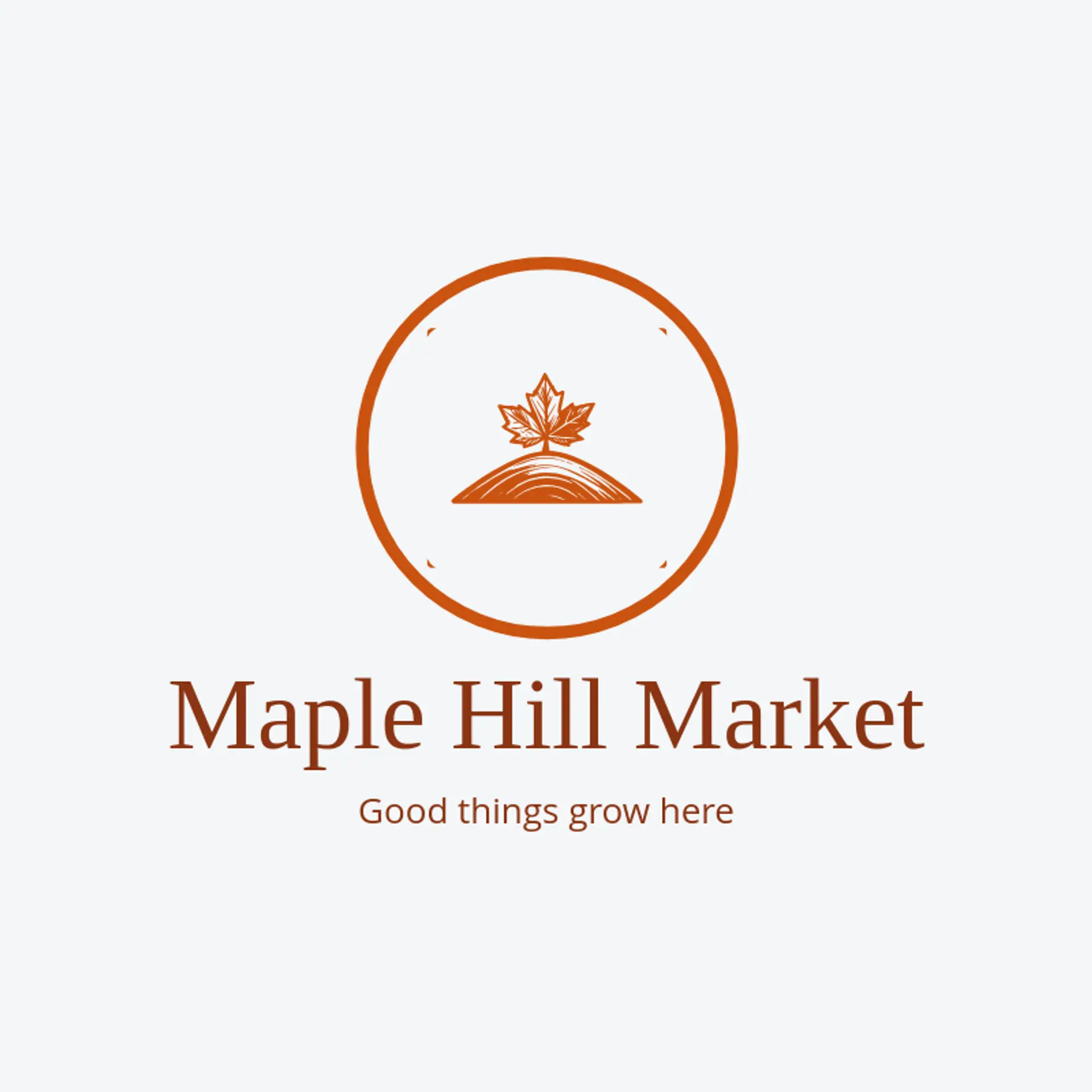 Maple Hill Market logo for hill