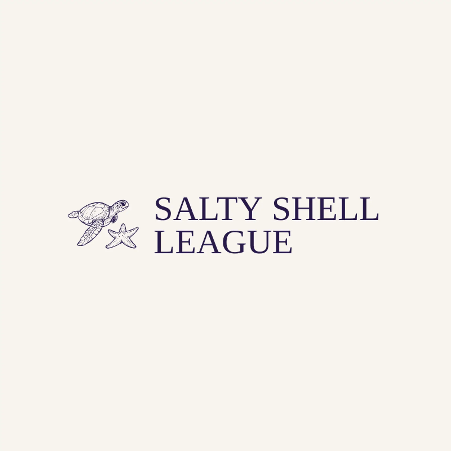 Salty Shell League logo for sea turtle