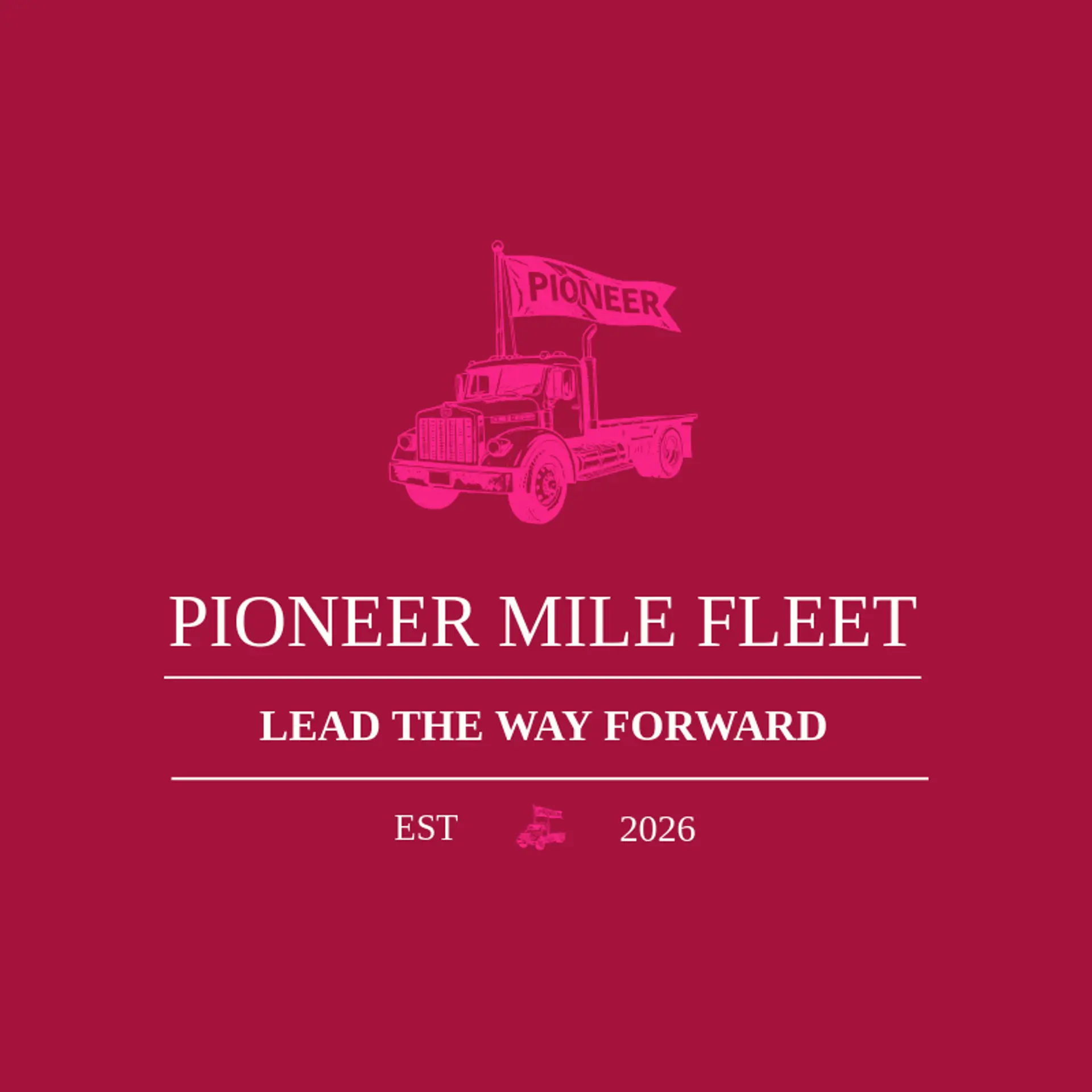 Pioneer Mile Fleet logo for trucking company