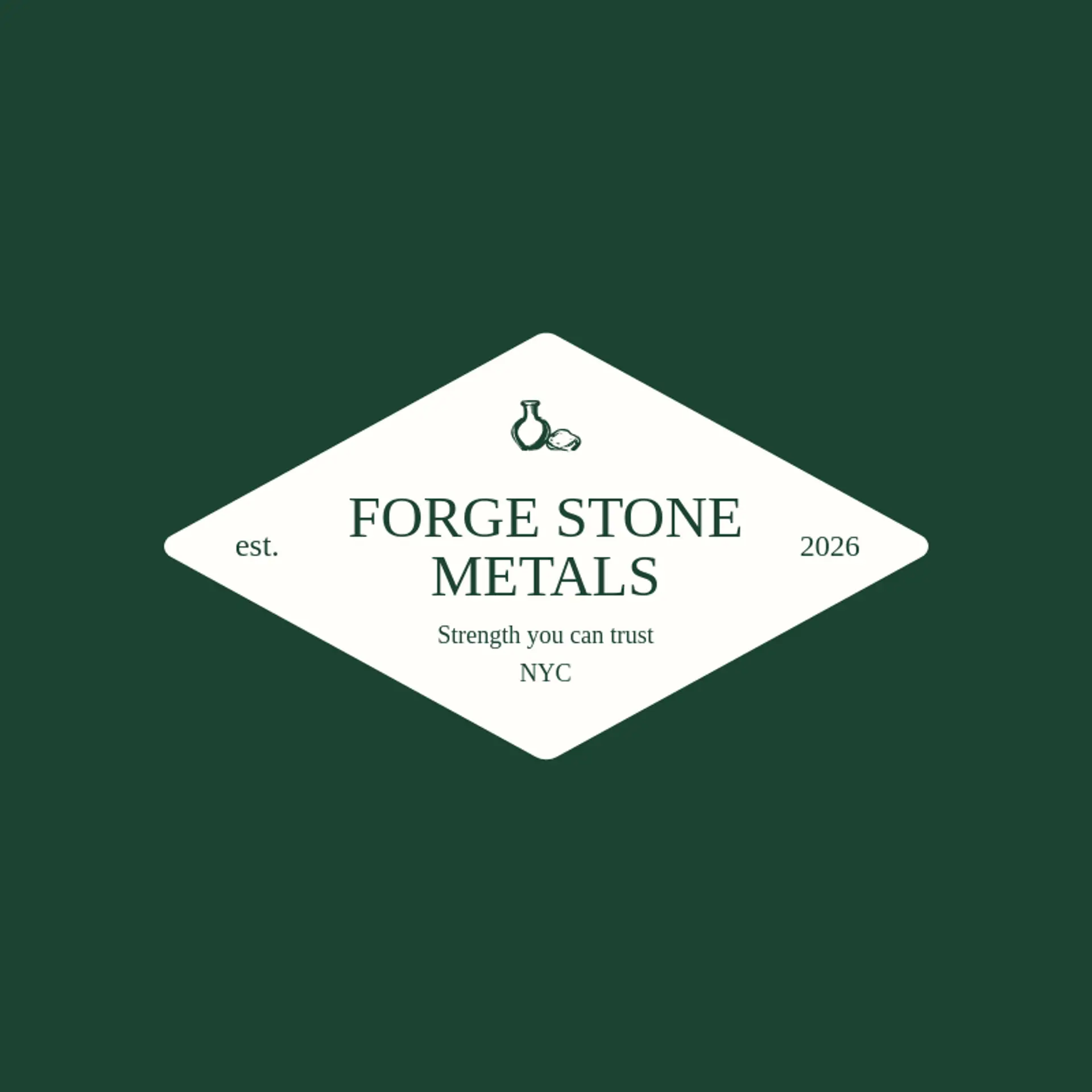 Forge Stone Metals logo for iron