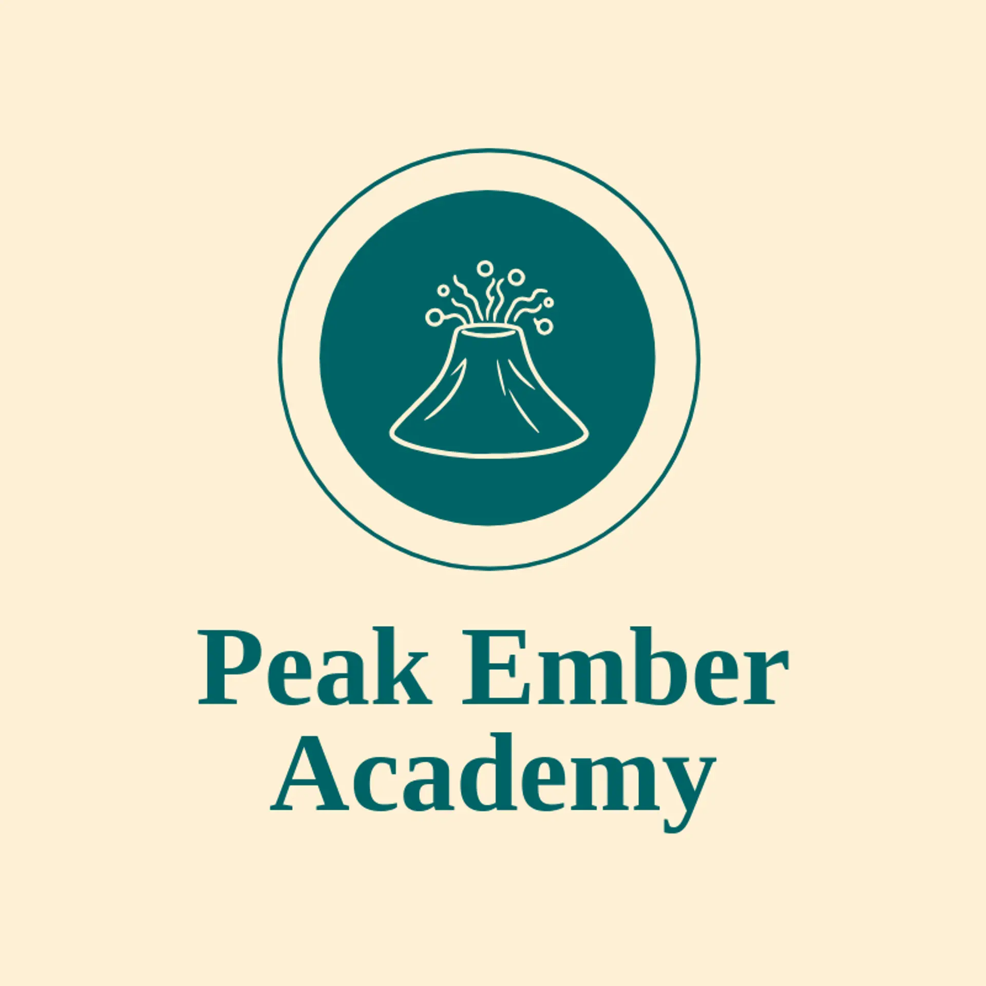 Peak Ember Academy logo for volcano