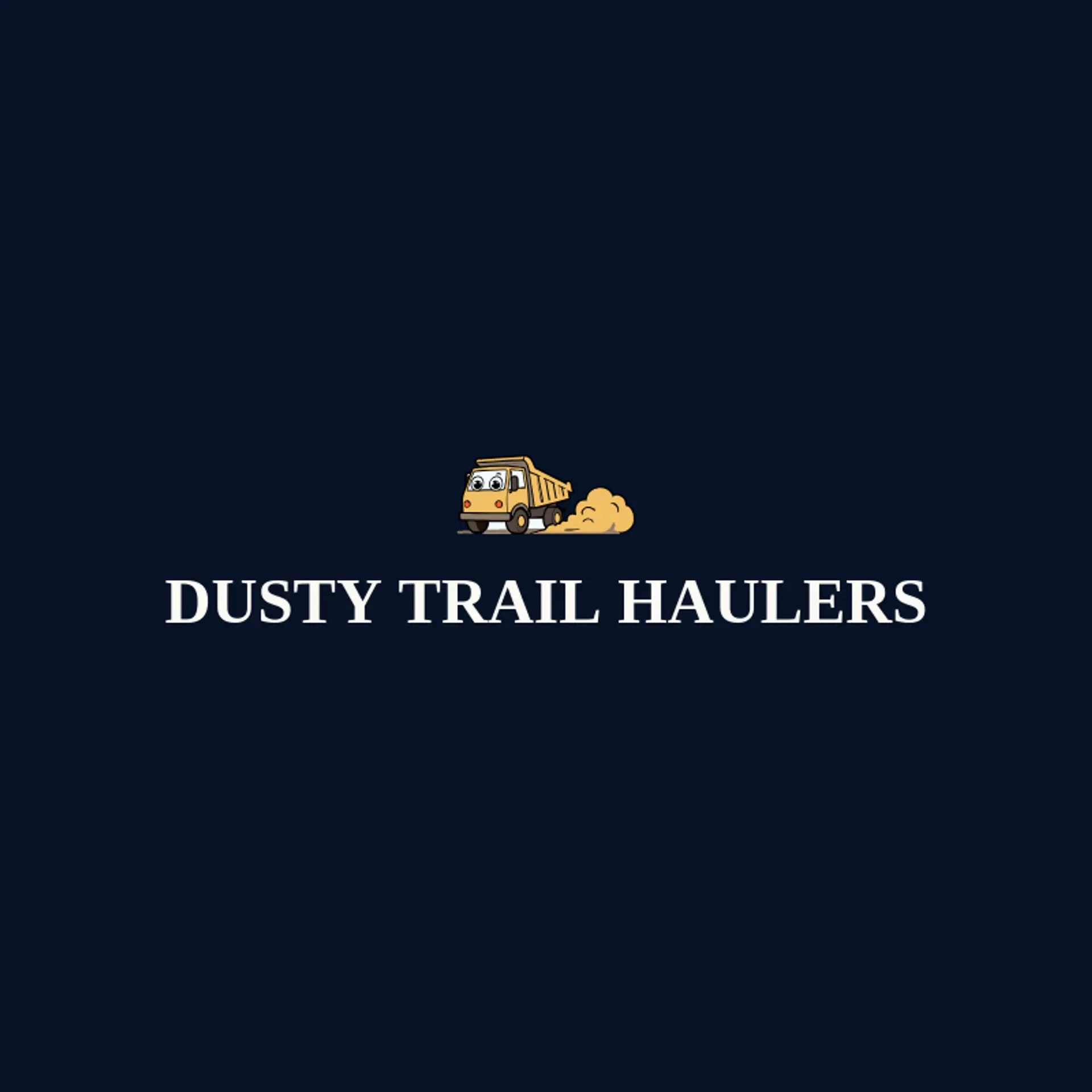 Dusty Trail Haulers logo for dump truck