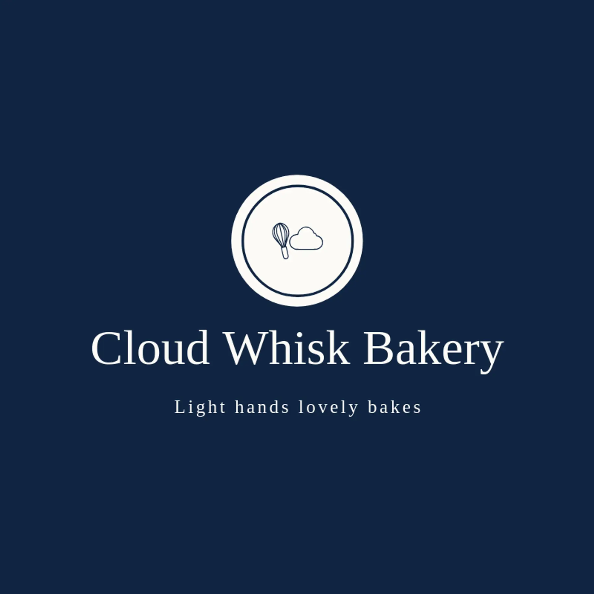 Cloud Whisk Bakery logo for baking