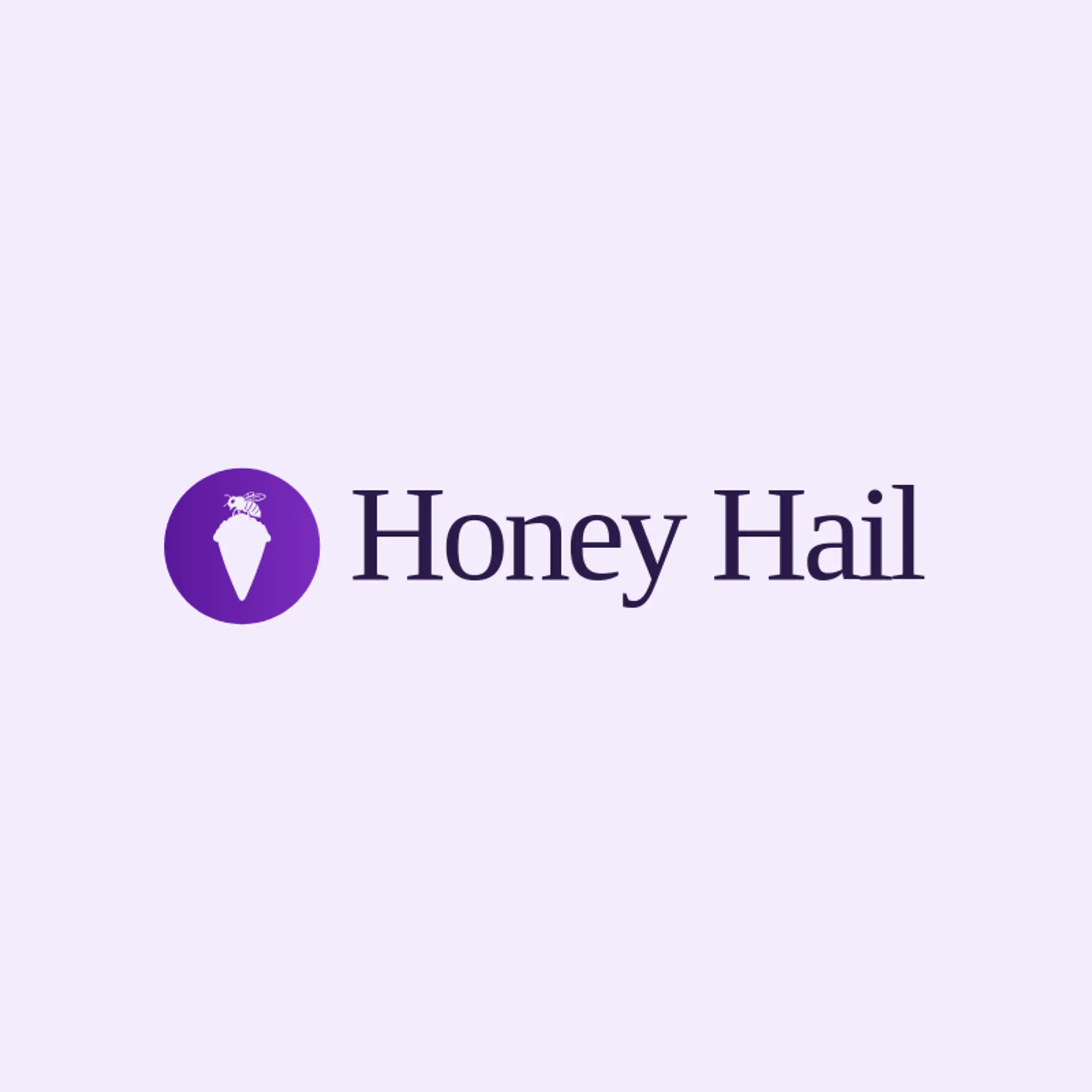 Honey Hail logo for snow cone